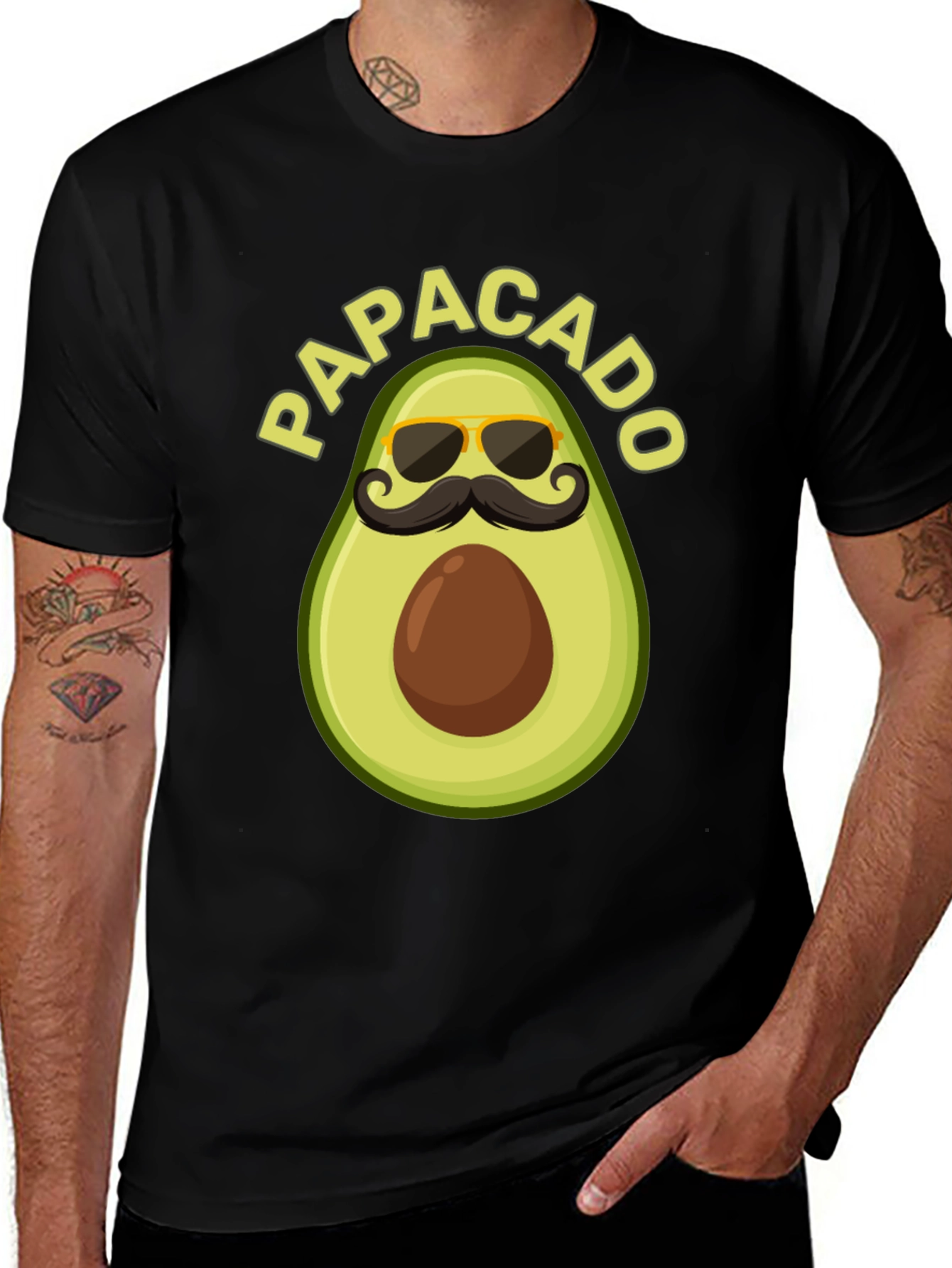 Papacado Graphic Tee - Funny Father's Day Avocado T-Shirt