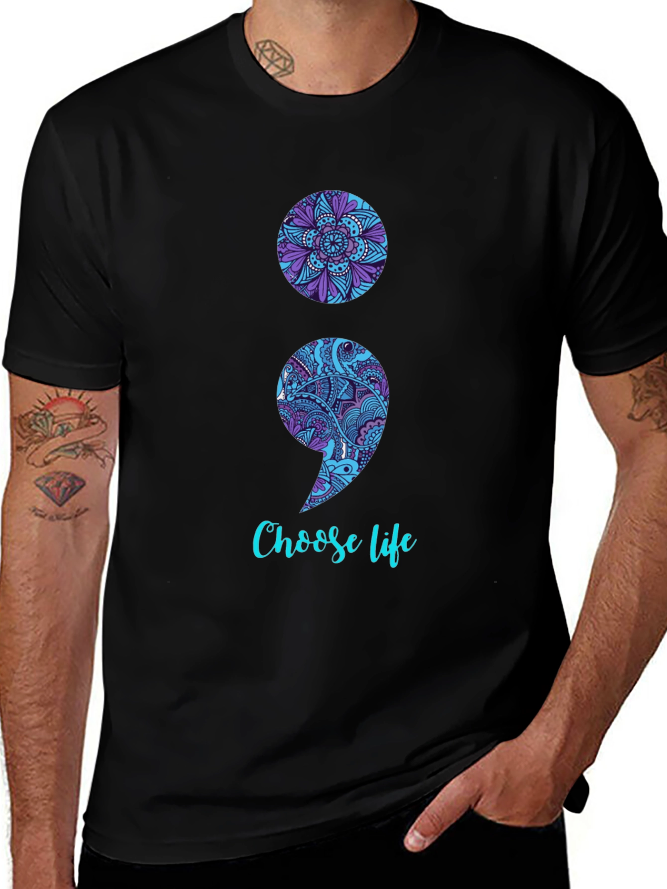 Semicolon Choose Life Graphic Tee