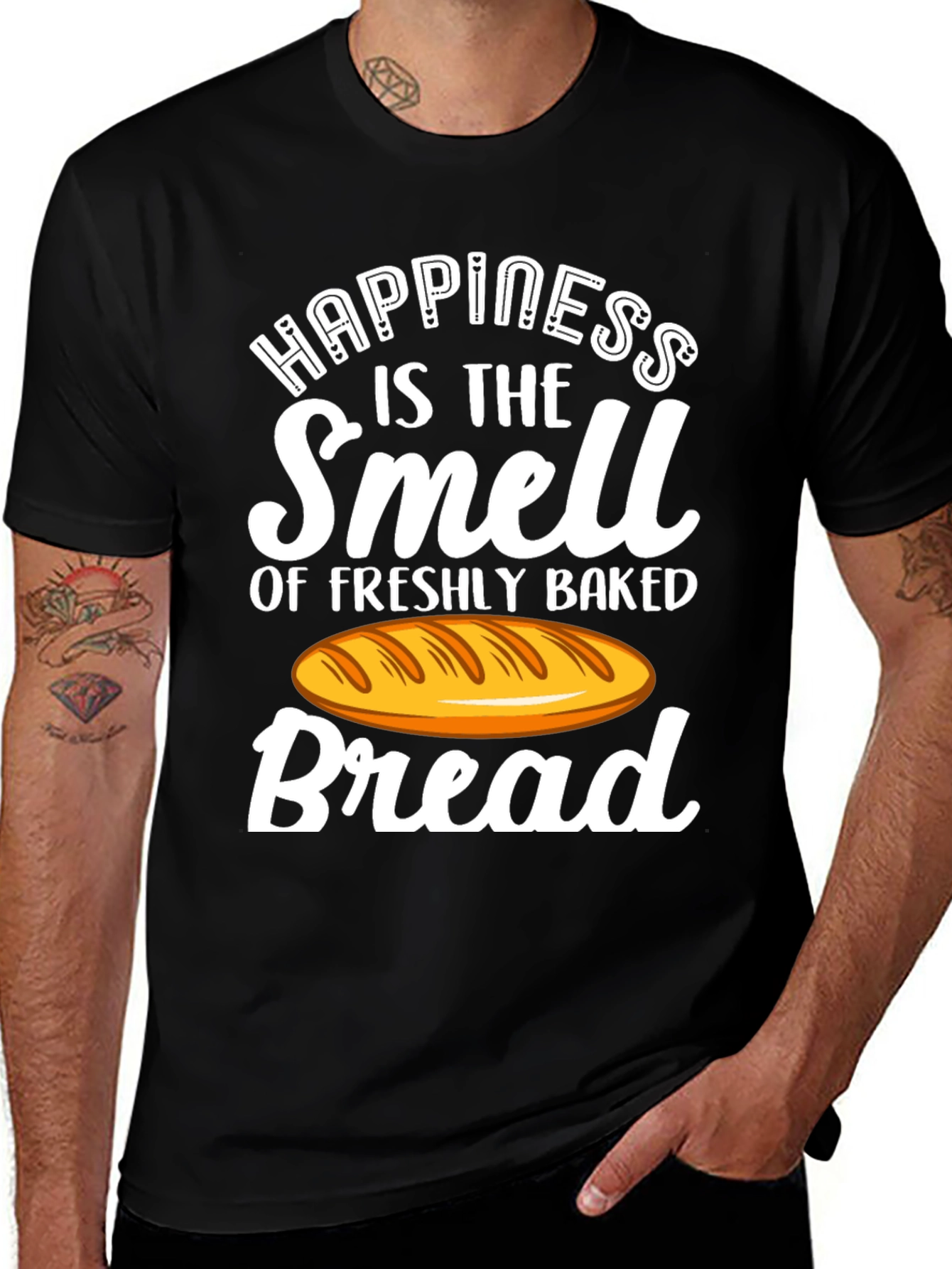 Variant 20 of Happiness is Bread T-Shirt - Freshly Baked Smell!