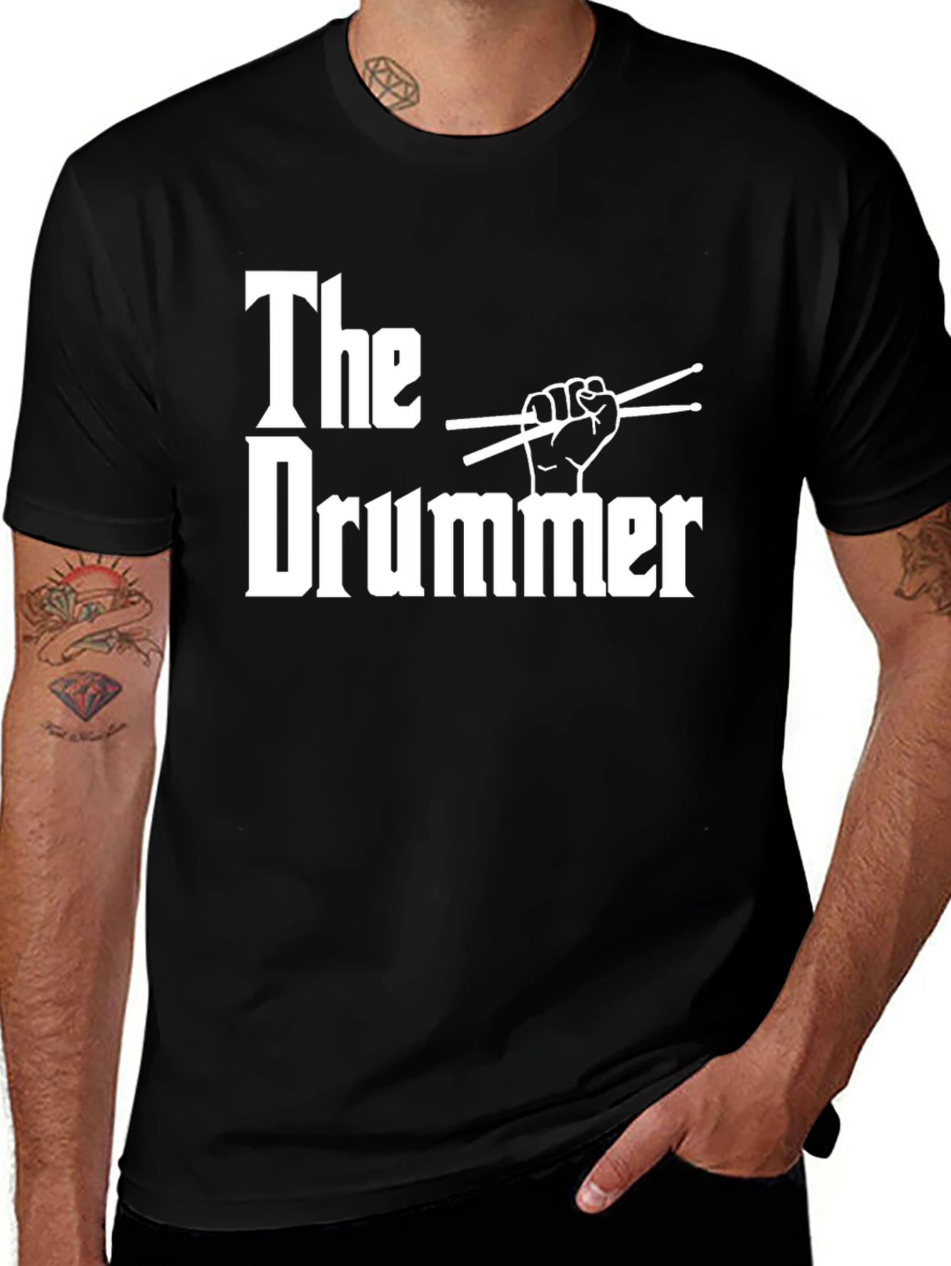 Variant 8 of The Drummer T-Shirt - Musical Men's Tee