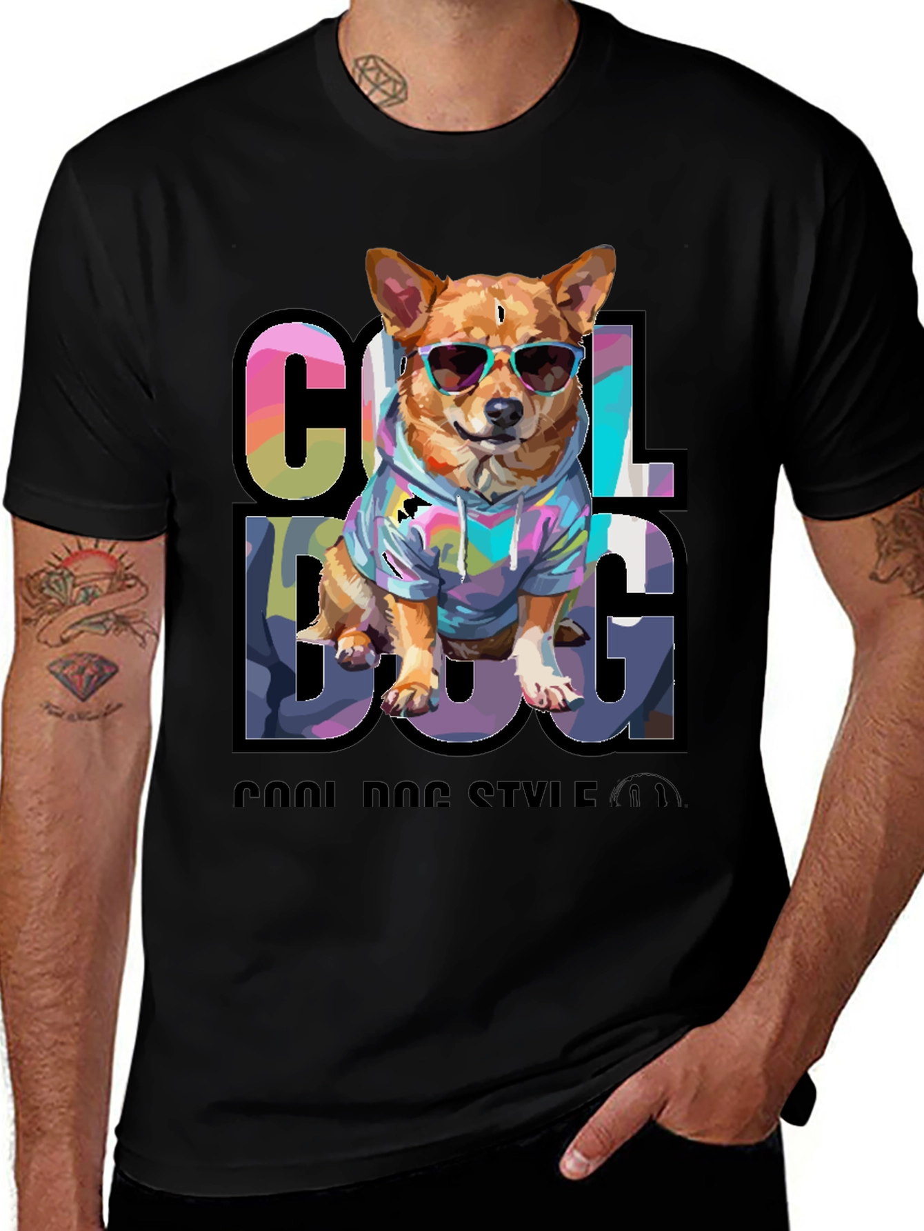 Variant 17 of Cool Dog Style T-Shirt - Unique Graphic Tee