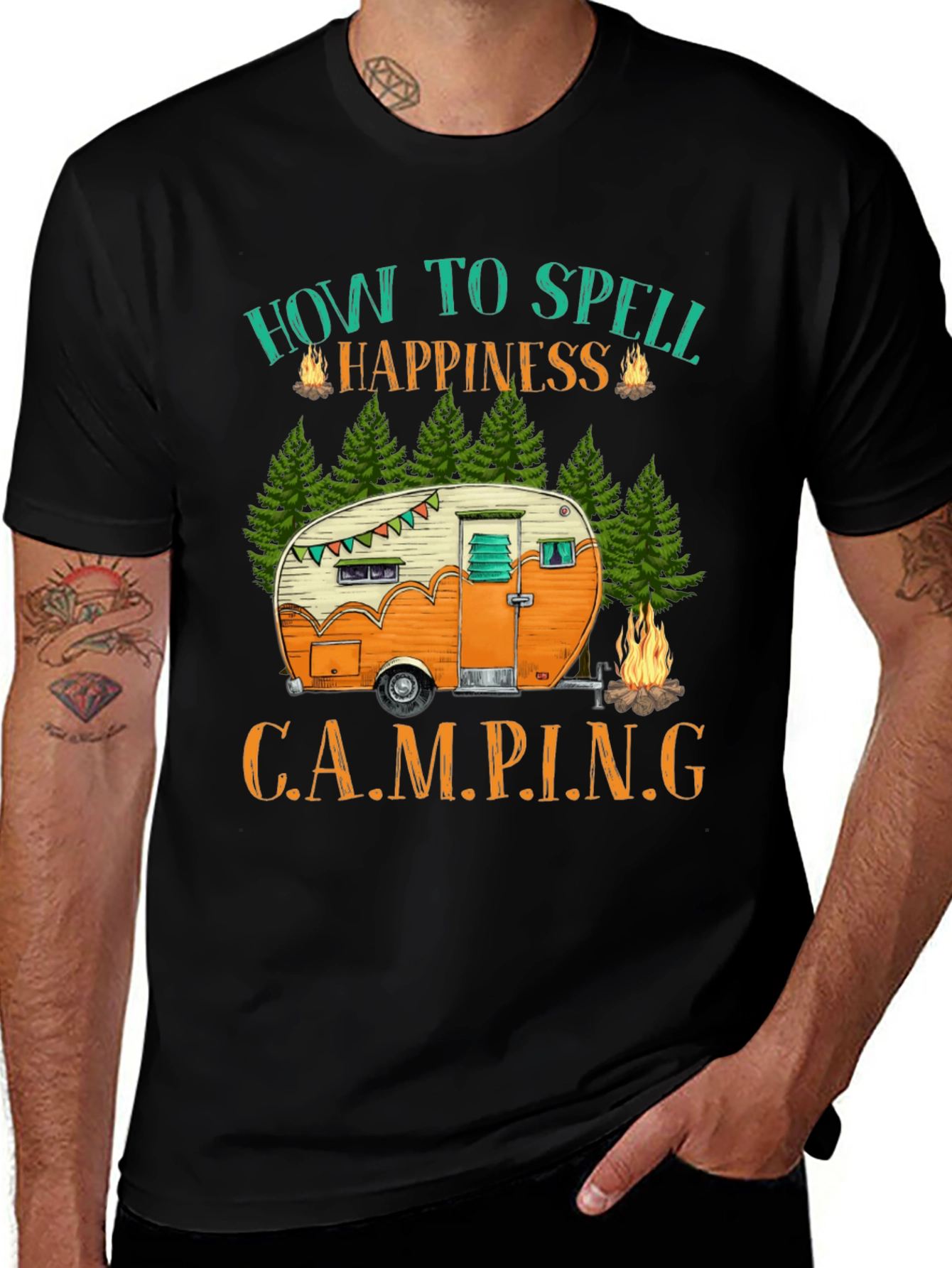 Variant 20 of Camping Happiness Graphic T-Shirt