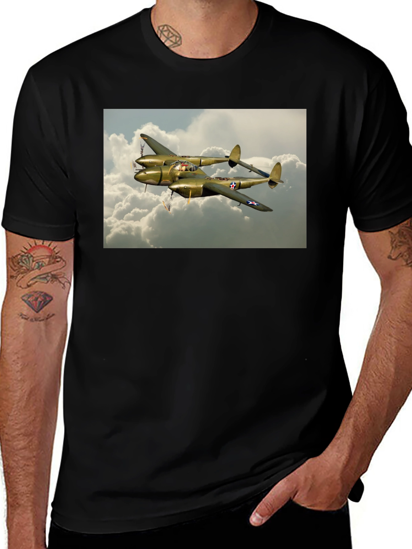 Variant 11 of Vintage Airplane Graphic Tee - Classic Style