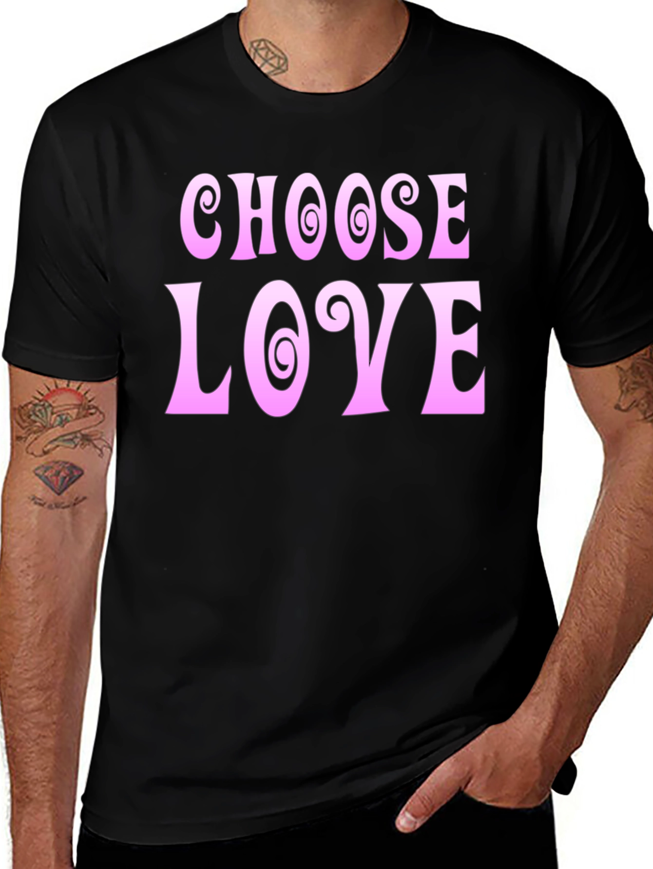 Choose Love Graphic Tee - Black