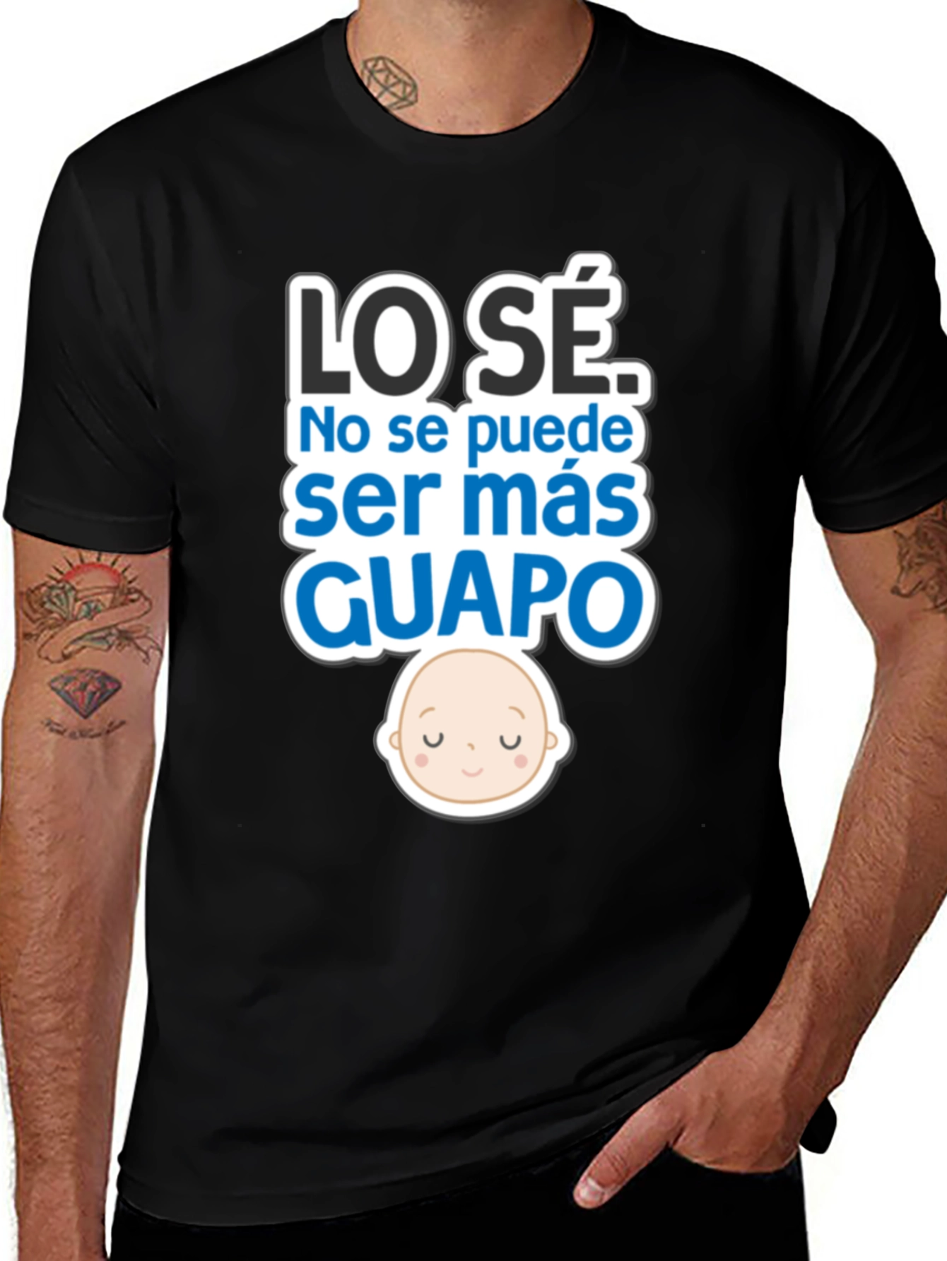 Variant 25 of Cute Baby 'LO SÉ GUAPO' Black T-Shirt