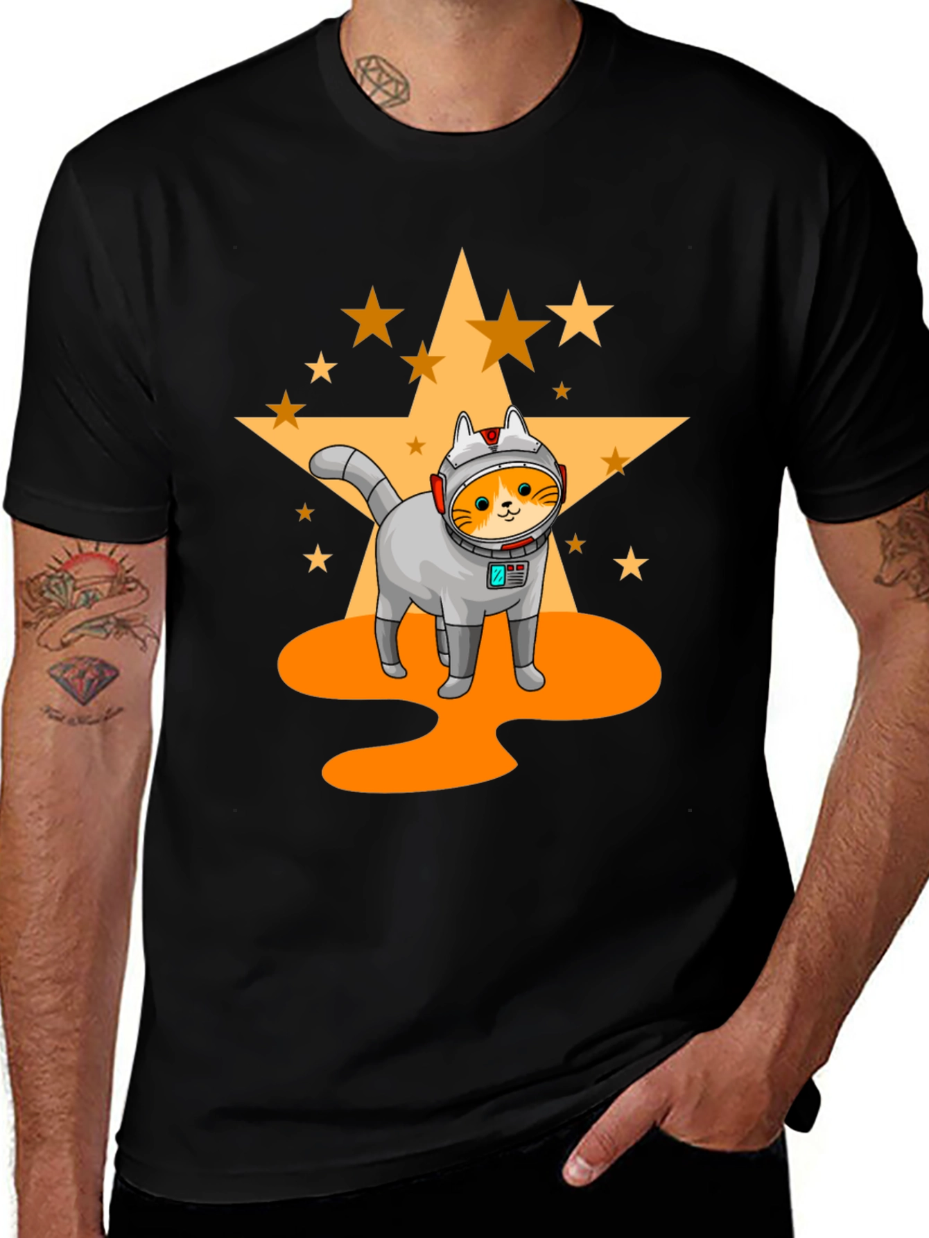 Variant 16 of Astronaut Cat T-Shirt - Space Adventure