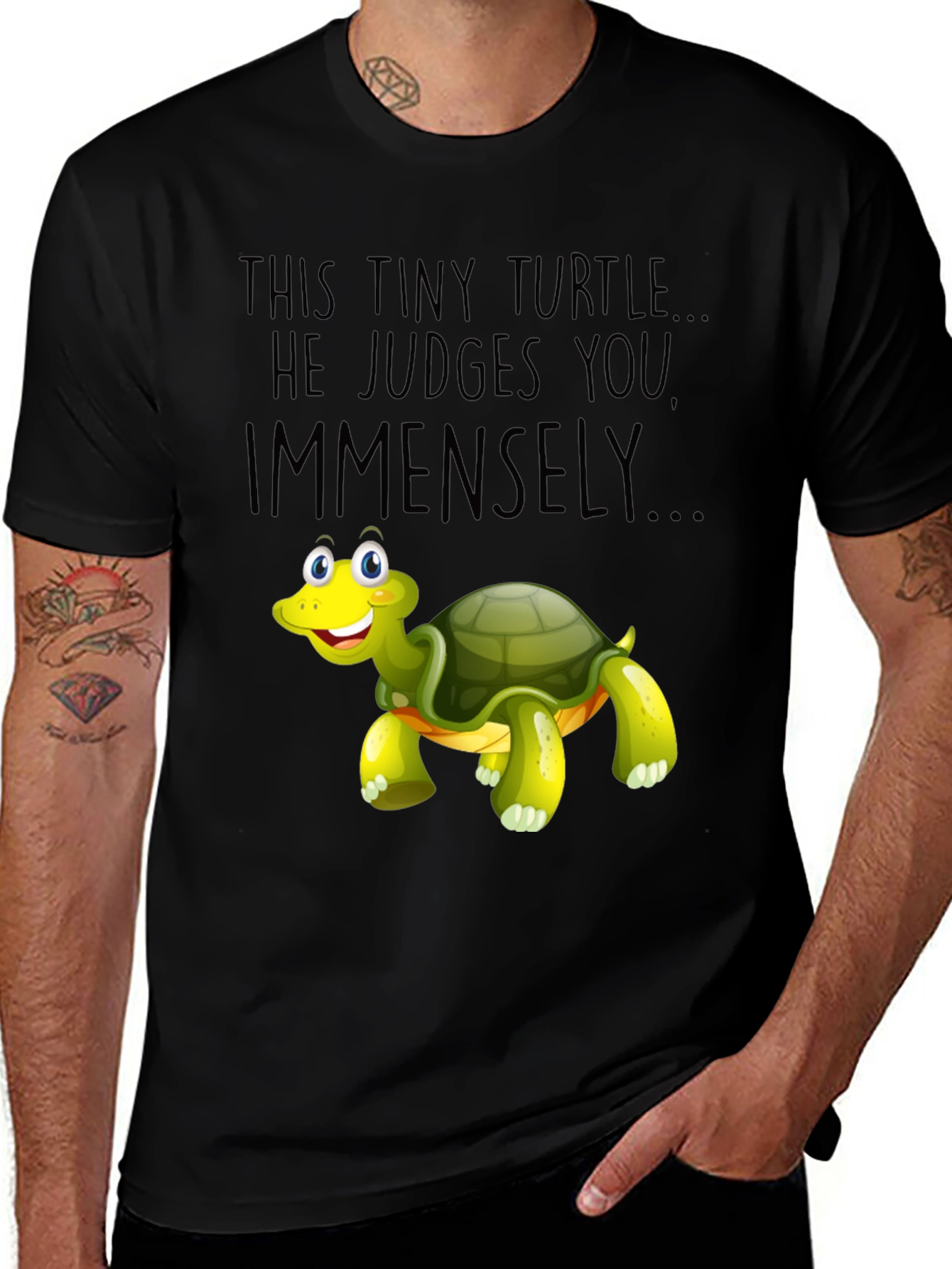 Variant 9 of Tiny Turtle Judge Graphic T-Shirt