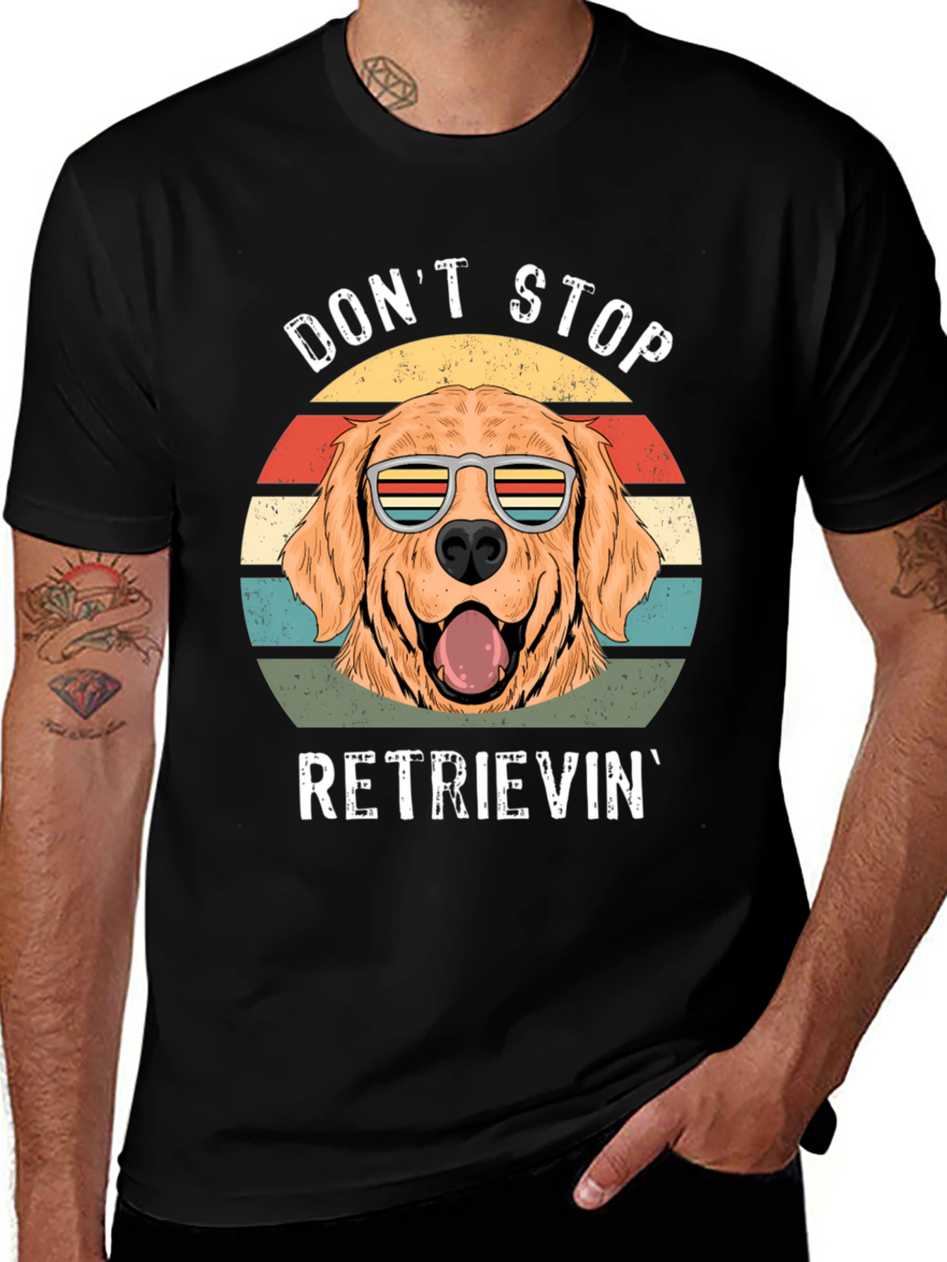 Variant 4 of Don't Stop Retrieving Golden Retriever T-Shirt