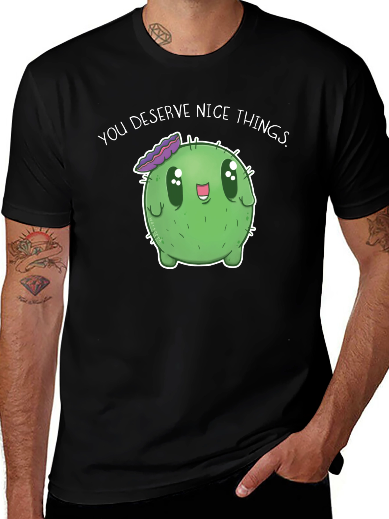 Variant 6 of Cute Cactus Tee - You Deserve Nice Things