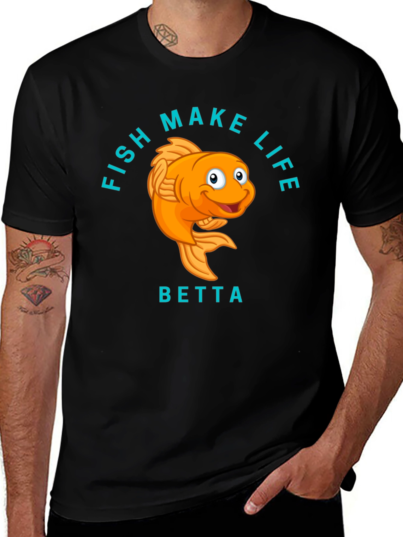 Variant 13 of Fish Make Life Betta T-Shirt
