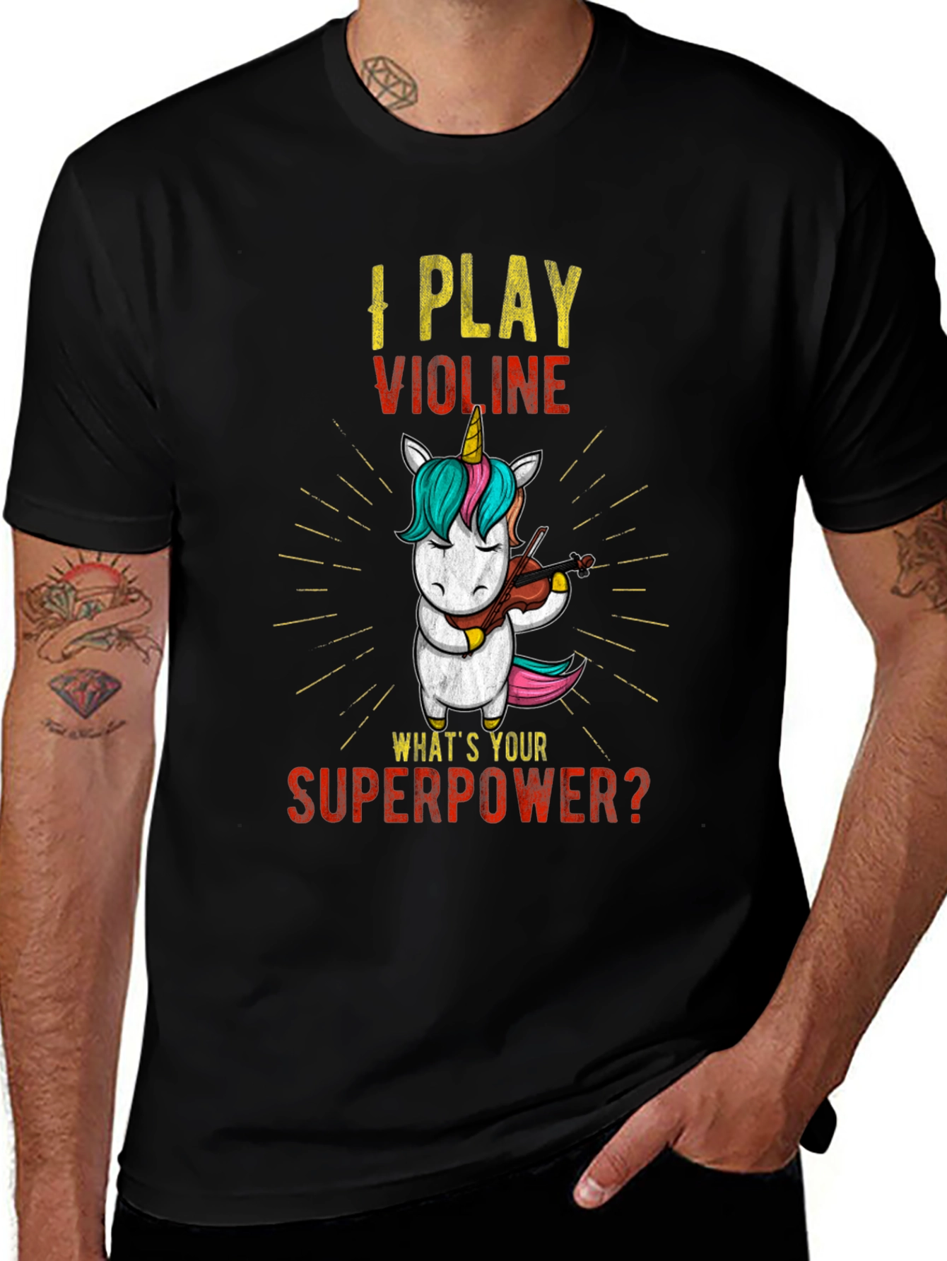 Variant 30 of I Play Violin Unicorn T-Shirt