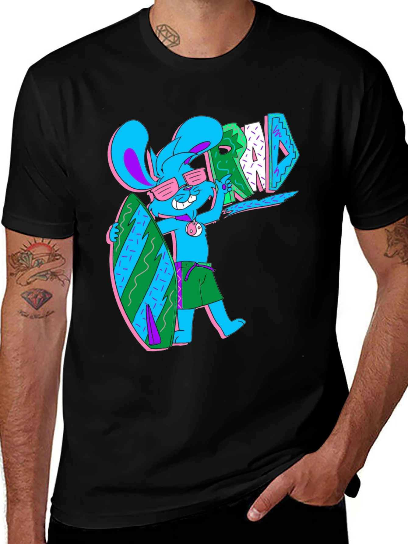Variant 28 of Surf Bunny T-Shirt - Rad Summer Vibes