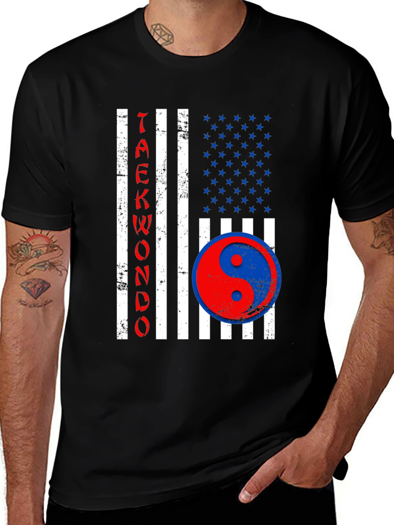 Variant 20 of Taekwondo USA Flag T-Shirt