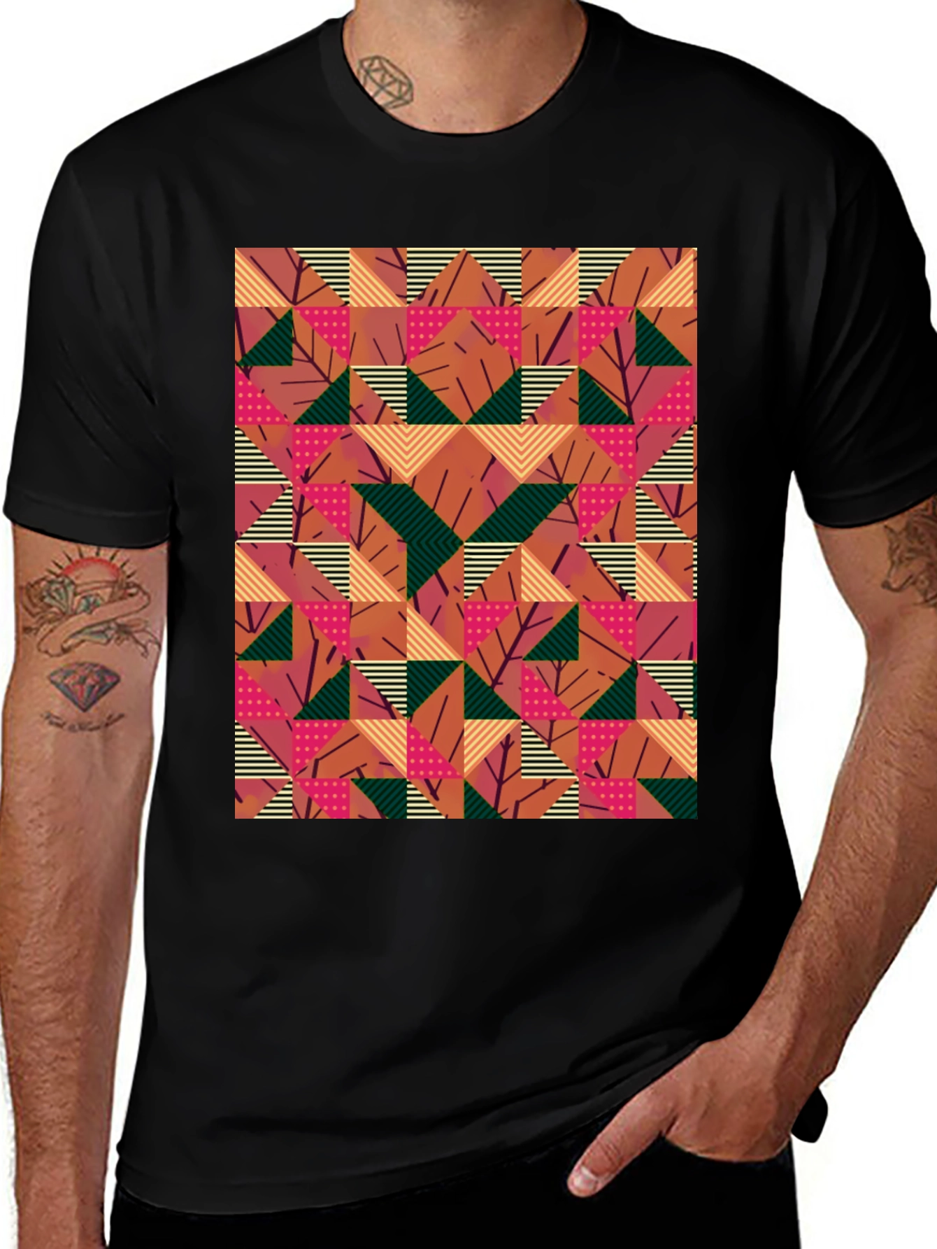 Variant 11 of Geometric Pattern T-Shirt - Modern Art Tee