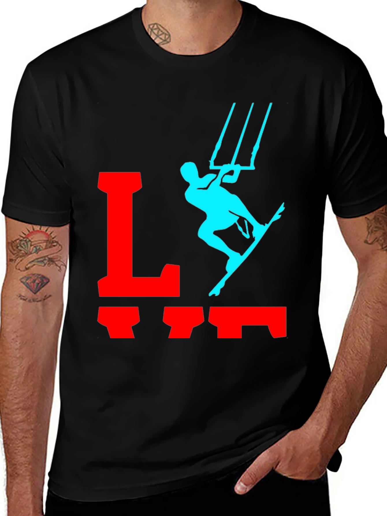 Variant 7 of Love Kiteboarding Graphic T-Shirt