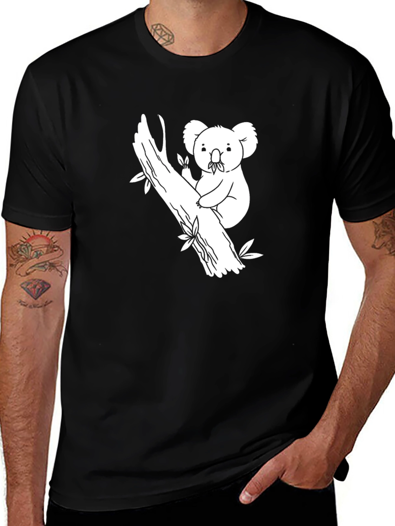 Koala Bear Graphic T-Shirt - Casual Cotton Tee