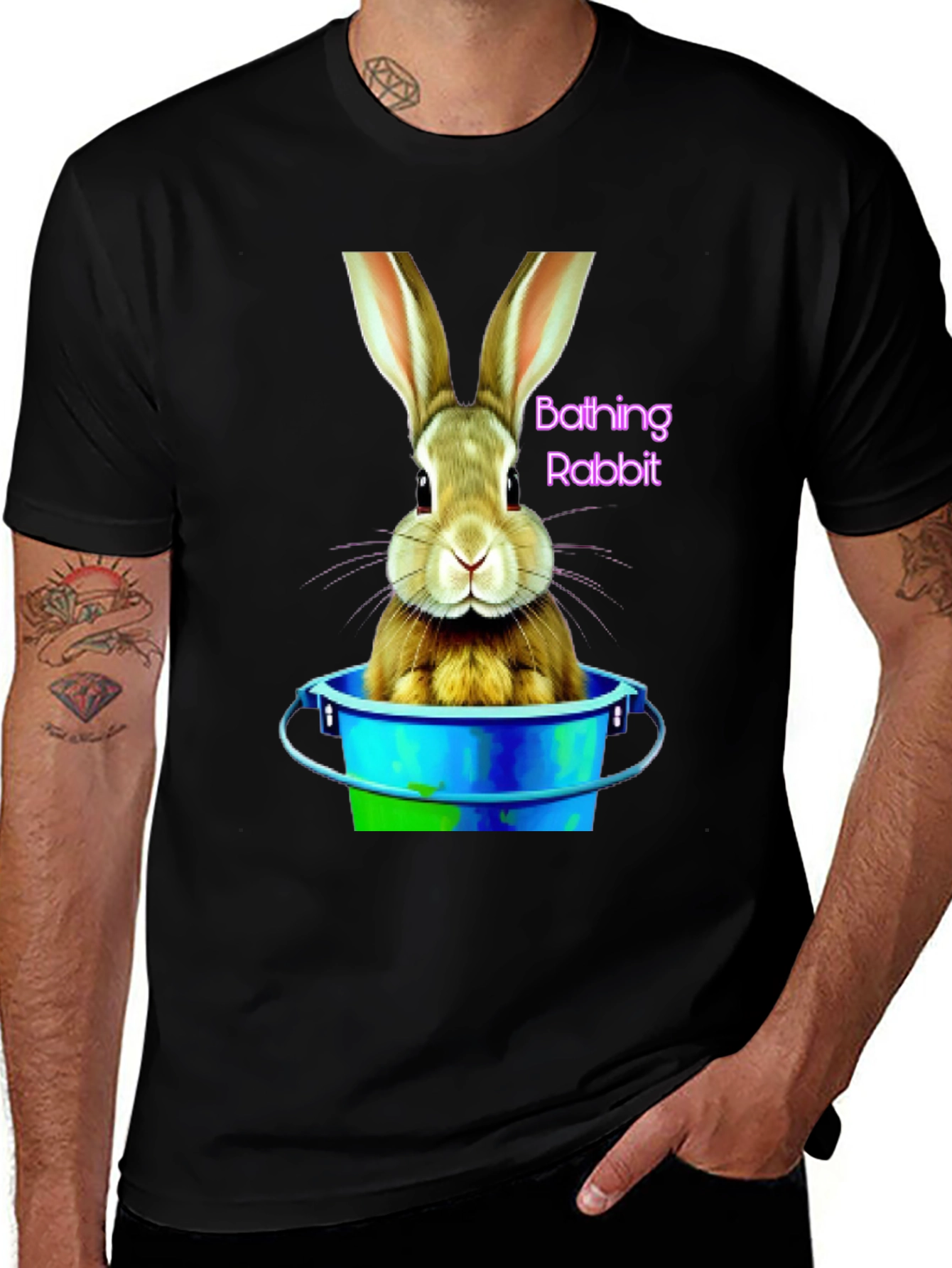 Variant 7 of Bathing Rabbit Graphic Tee