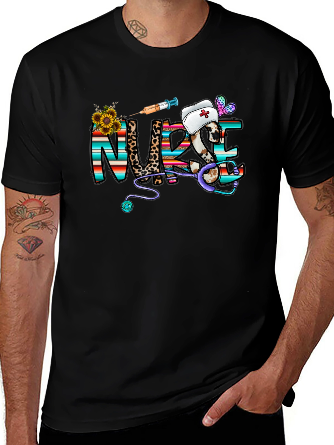 Variant 10 of Nurse Graphic T-Shirt - Novelty Healthcare Apparel