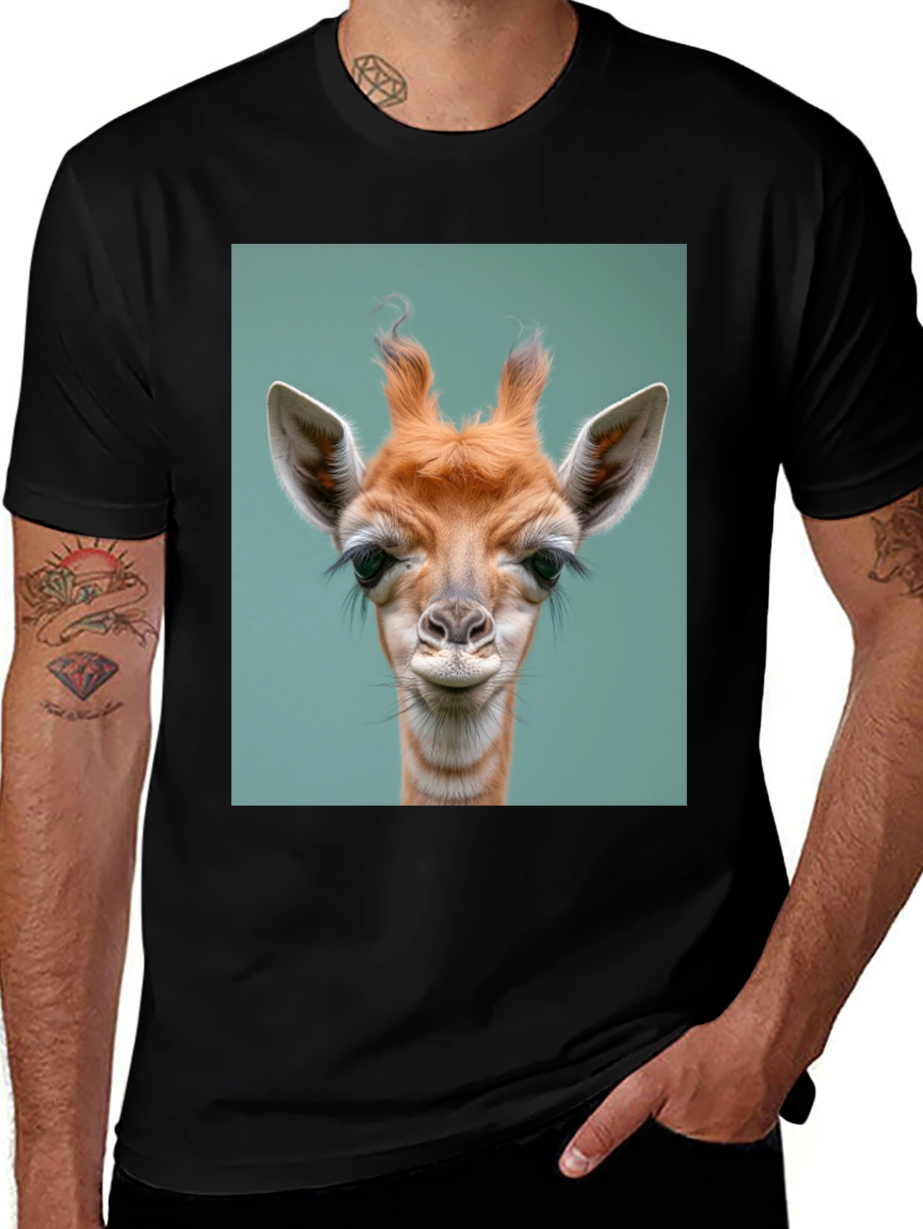 Variant 10 of Giraffe Portrait Graphic Tee