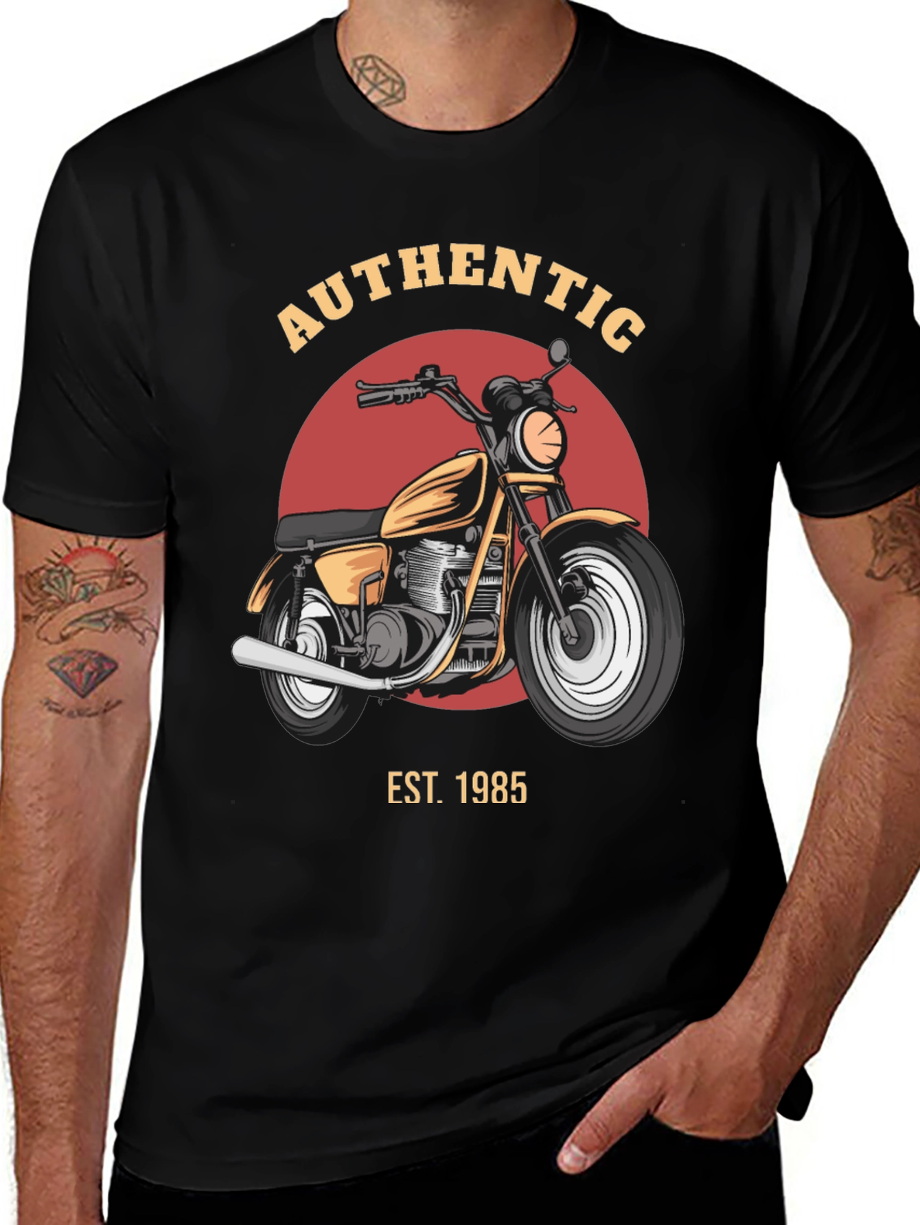 Variant 23 of Authentic Motorcycle T-Shirt - Est. 1985