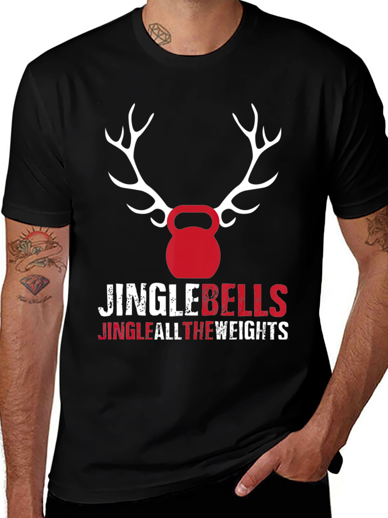 Jingle Bells Jingle All The Weights T-Shirt
