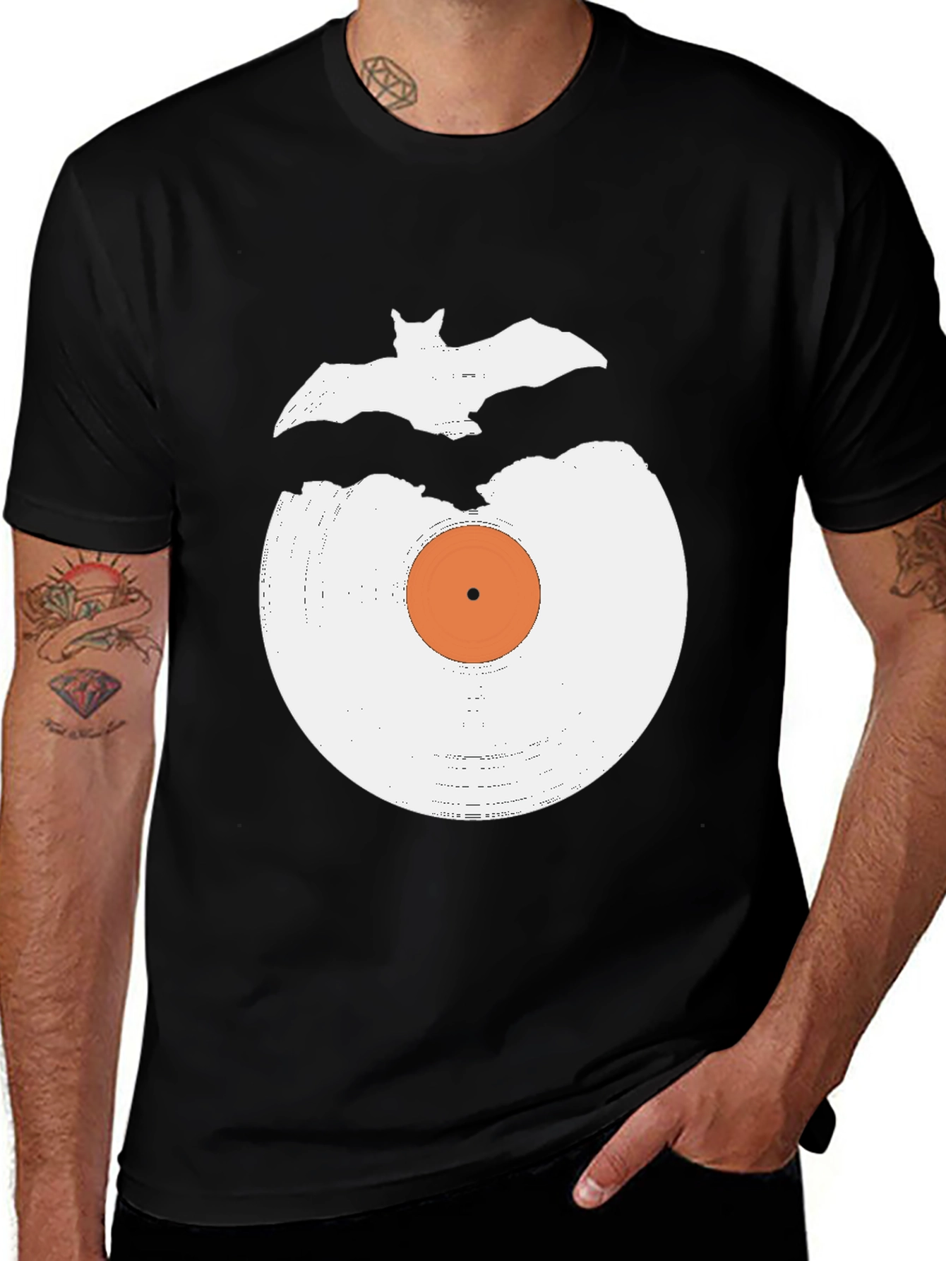 Variant 14 of Vinyl Record & Bat Graphic Tee