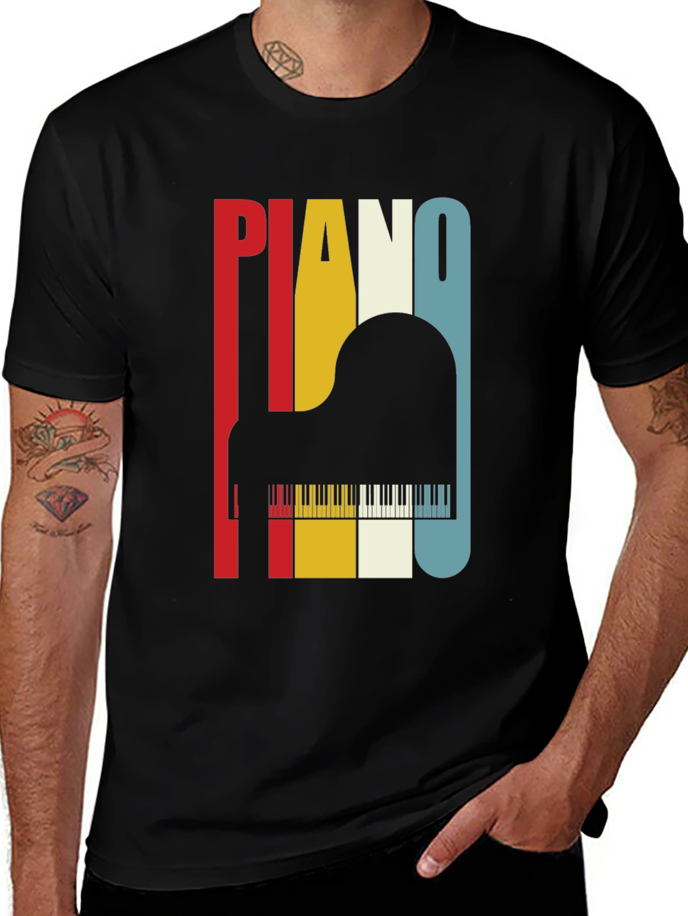 Variant 18 of Retro Piano T-Shirt - Musical Instrument Tee