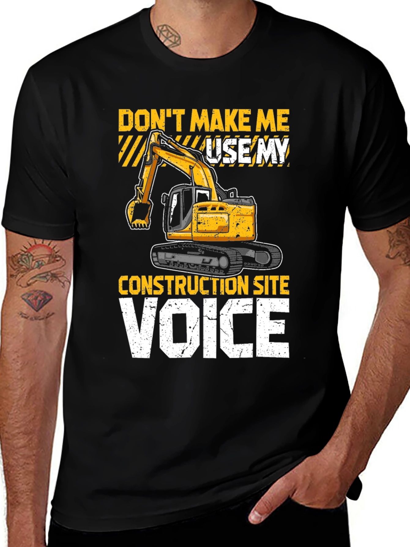 Variant 17 of Construction Site Voice T-Shirt - Funny Heavy Equipment Tee