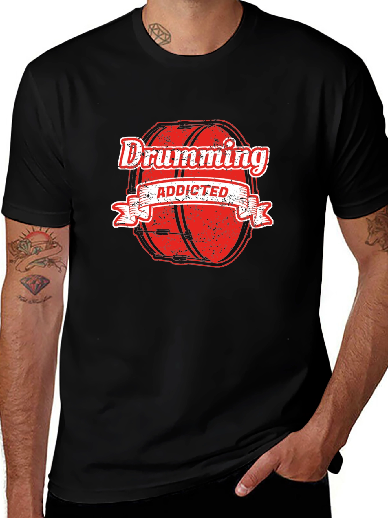 Variant 4 of Drumming Addicted T-Shirt - Musician Gift