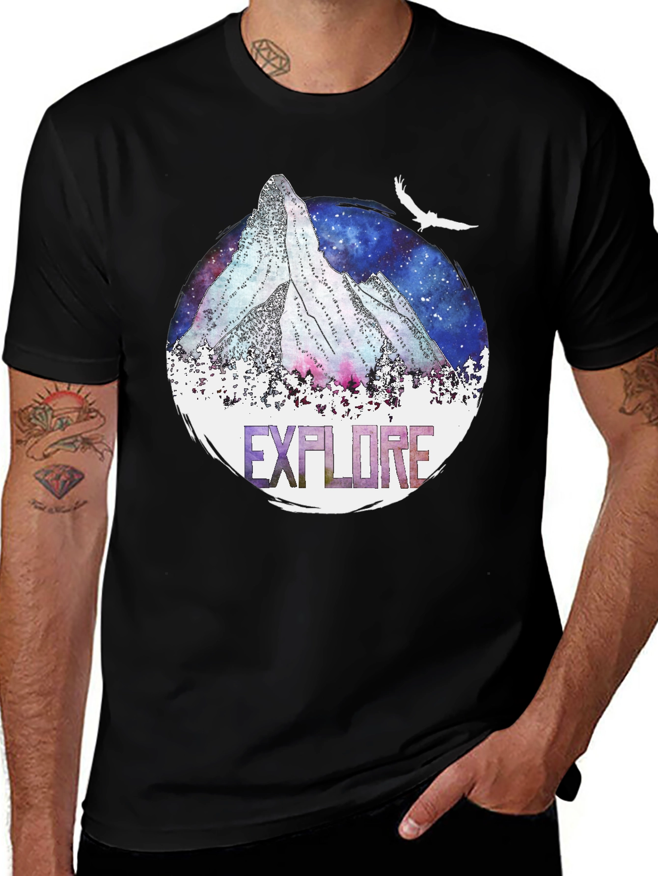 Variant 23 of Explore Mountain Graphic T-Shirt - Adventure Ready Tee