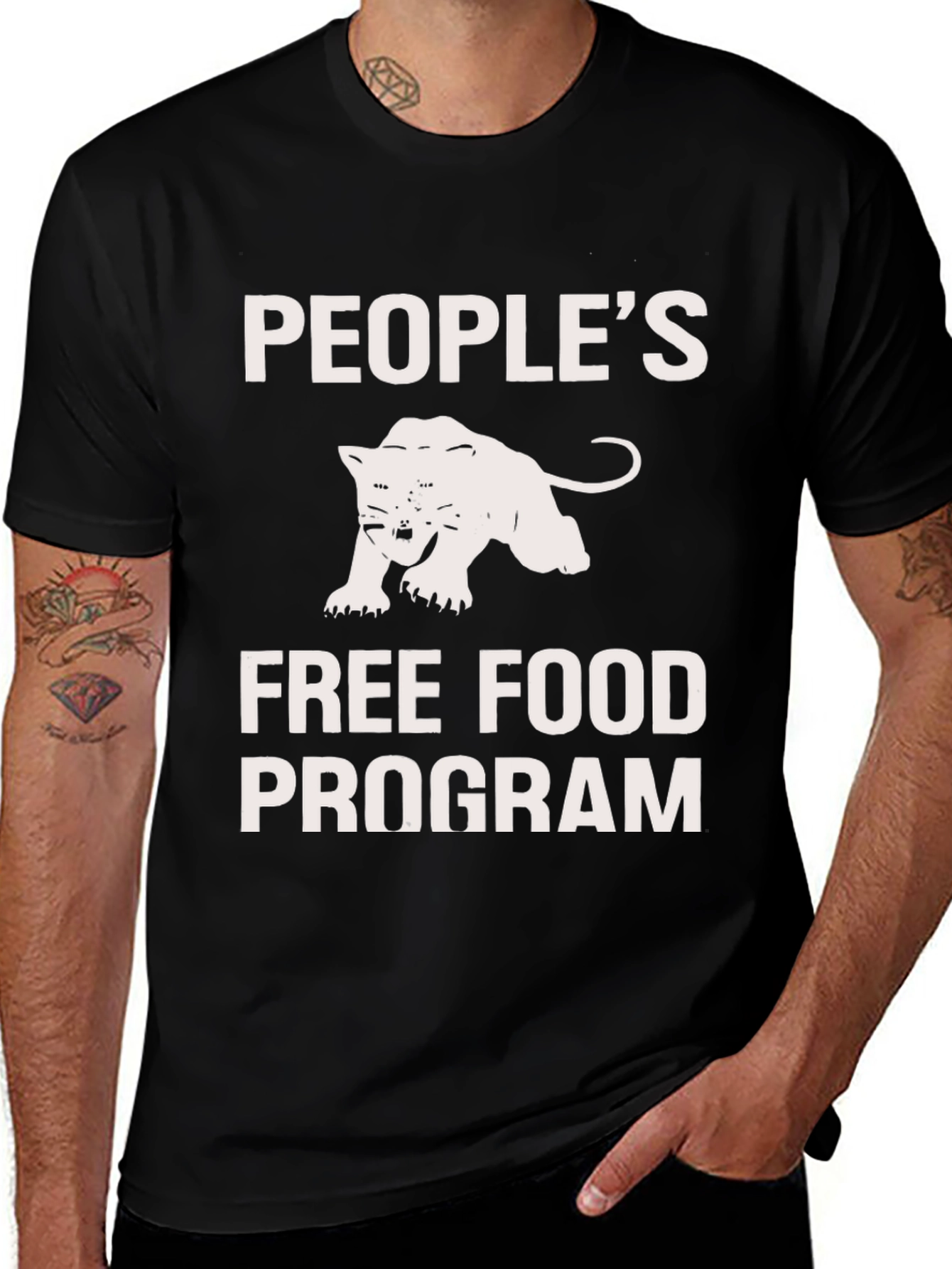 Variant 5 of People's Free Food Program Black Panther T-Shirt