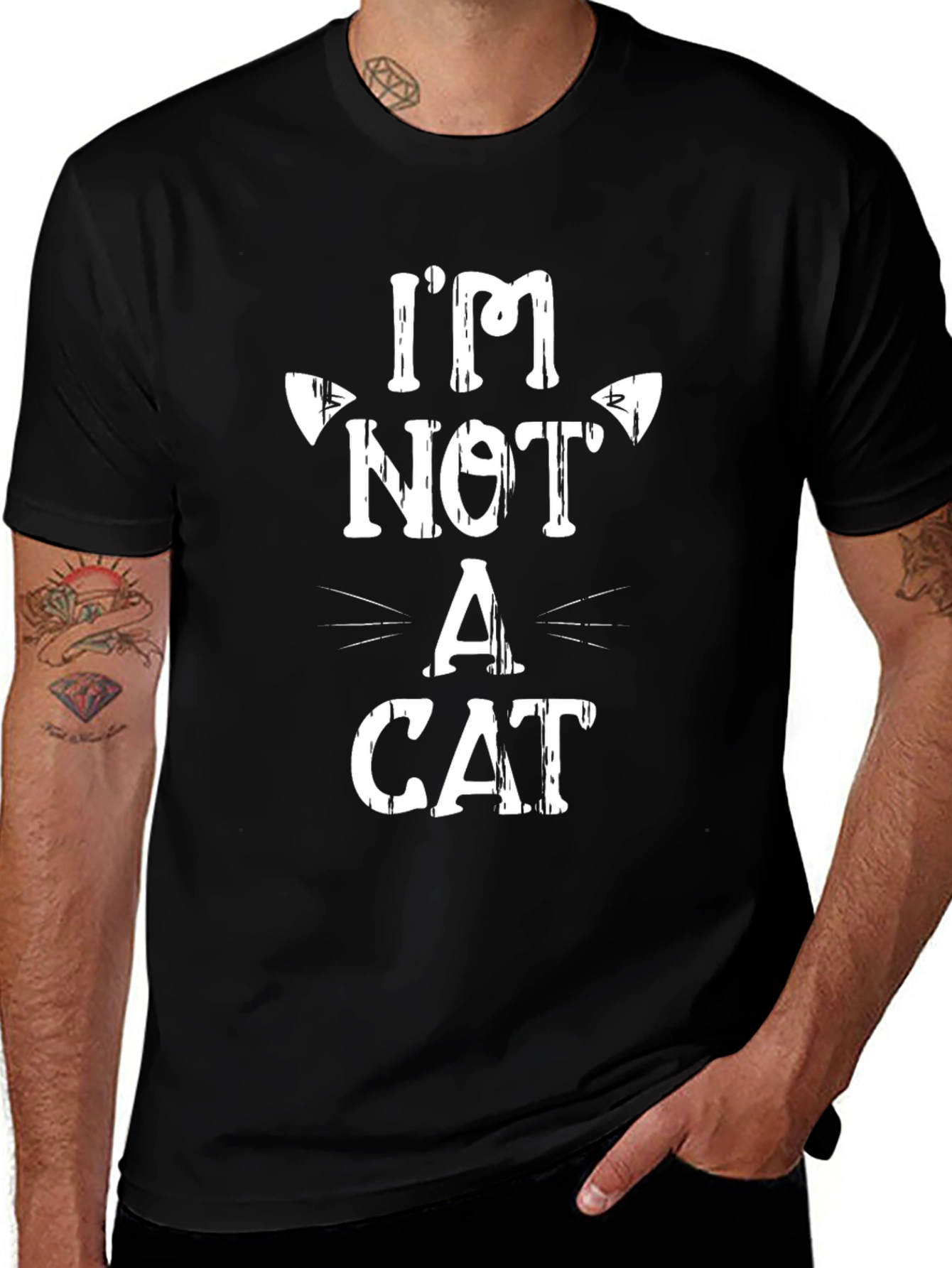Variant 27 of I'm Not A Cat T-Shirt - Humorous Graphic Tee