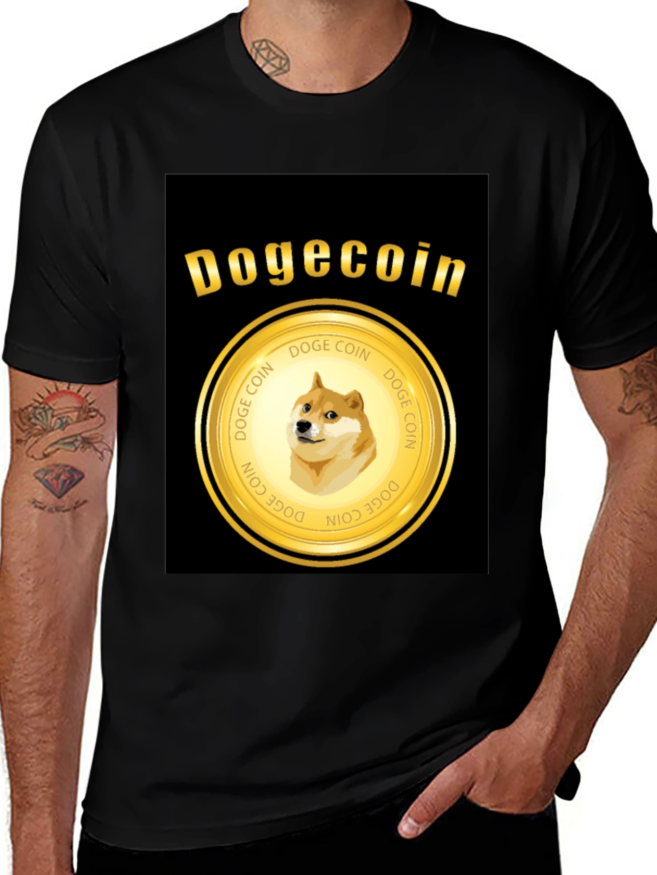 Variant 15 of Dogecoin Gold Coin T-Shirt - Crypto Meme Tee