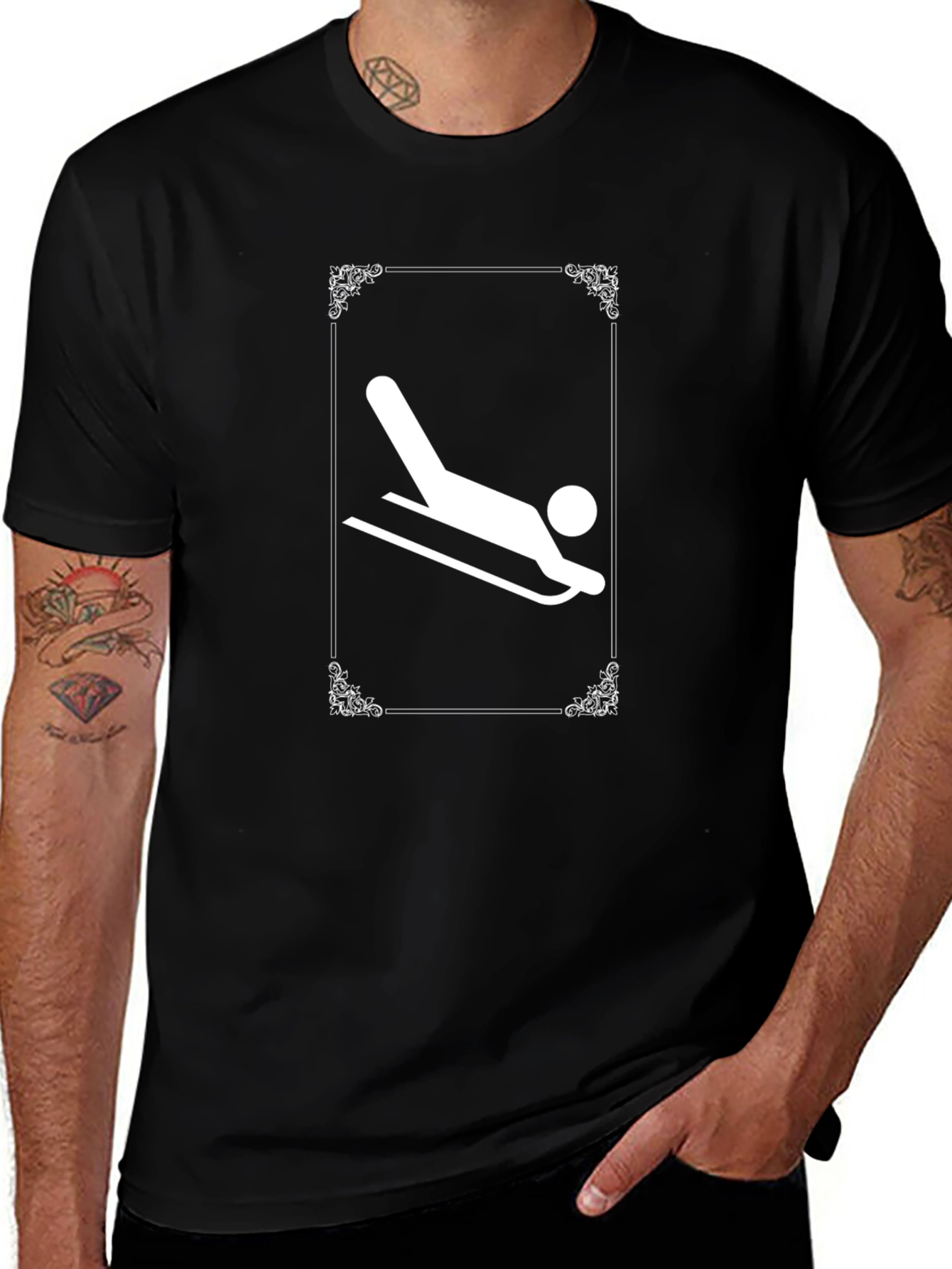 Variant 15 of Sledding Graphic Tee - Stylish Winter Sport Shirt
