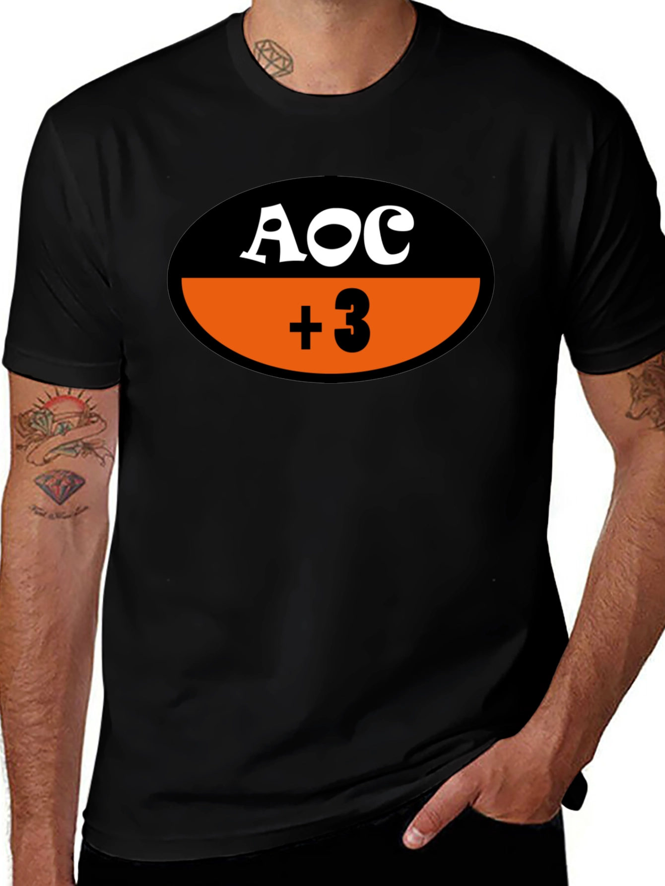 Variant 8 of AOC +3 Black Graphic T-Shirt