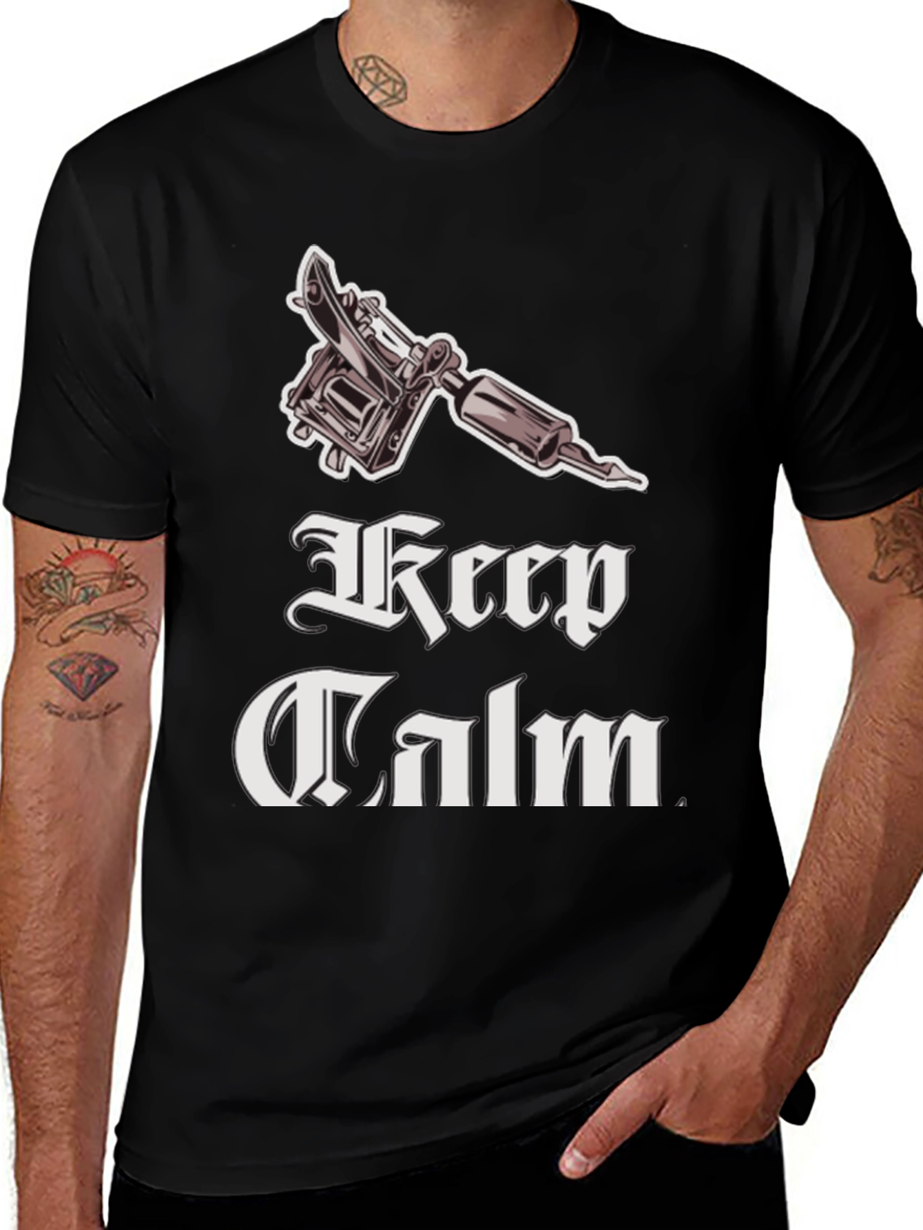 Variant 3 of Keep Calm Tattoo Artist Black T-Shirt