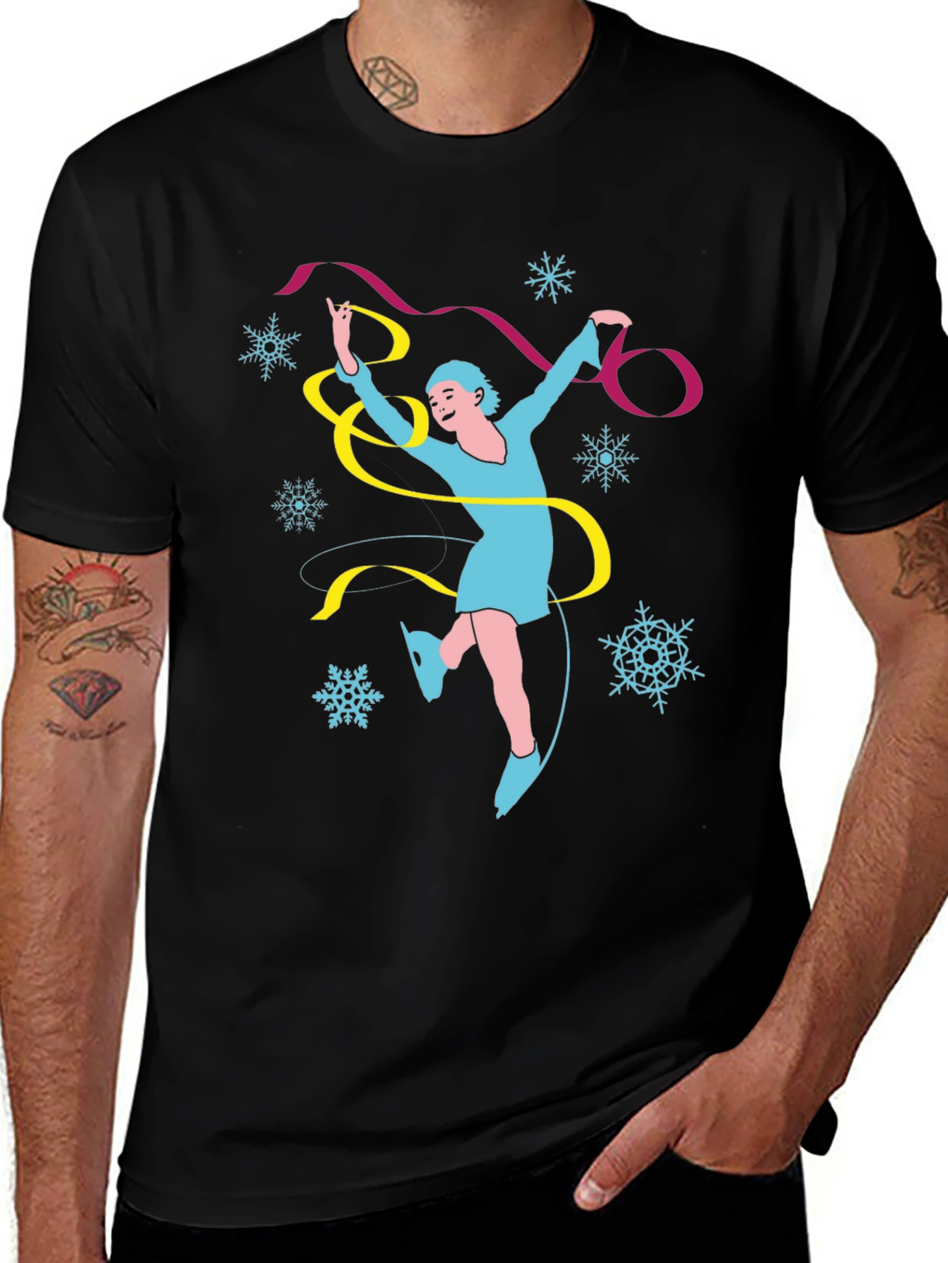 Variant 10 of Figure Skating Black T-Shirt