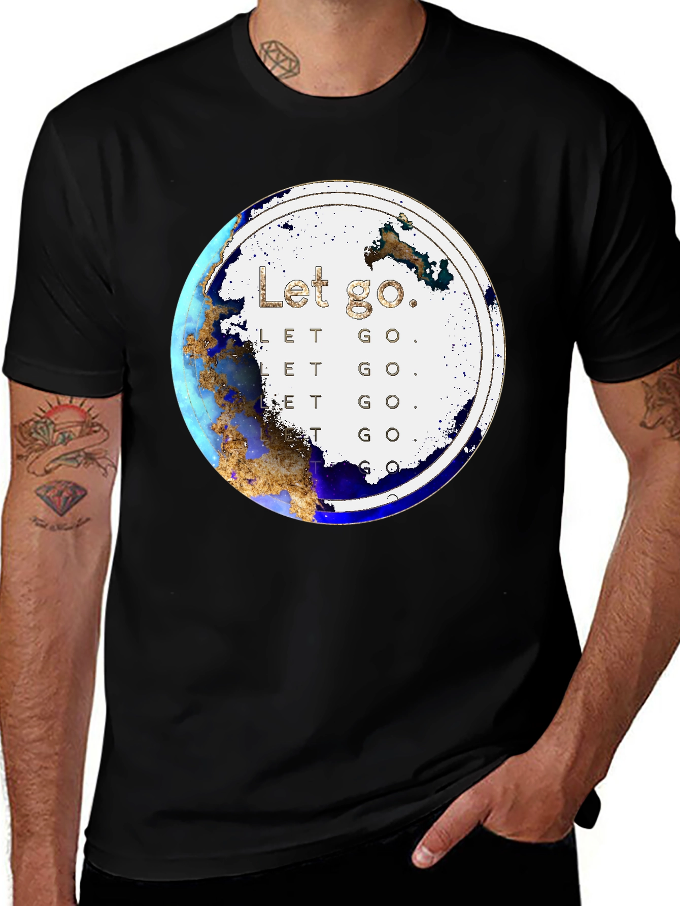 Variant 7 of Let Go Graphic Print Crew Neck T-Shirt