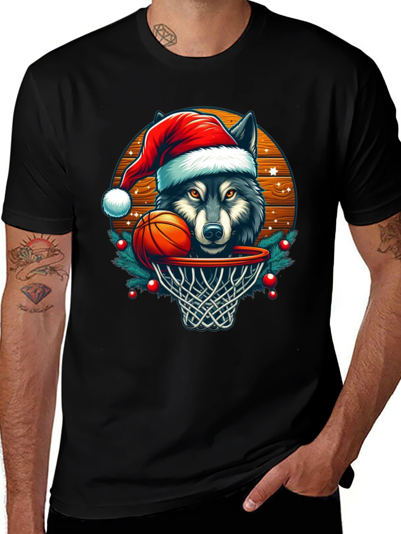 Variant 15 of Wolf Dunk Christmas T-Shirt