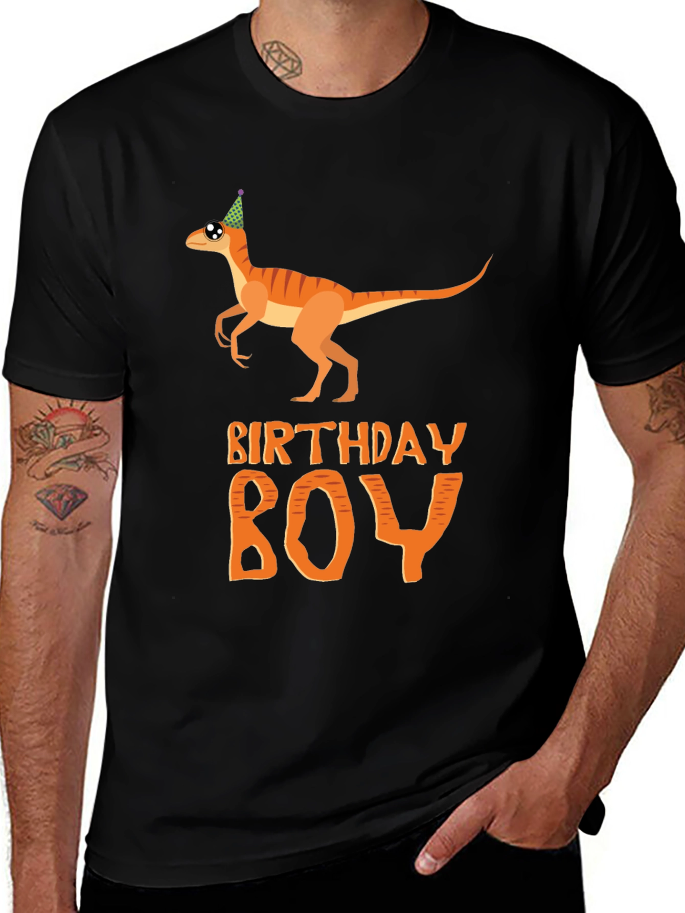 Variant 10 of Birthday Boy T-Shirt Dinosaur Party Tee