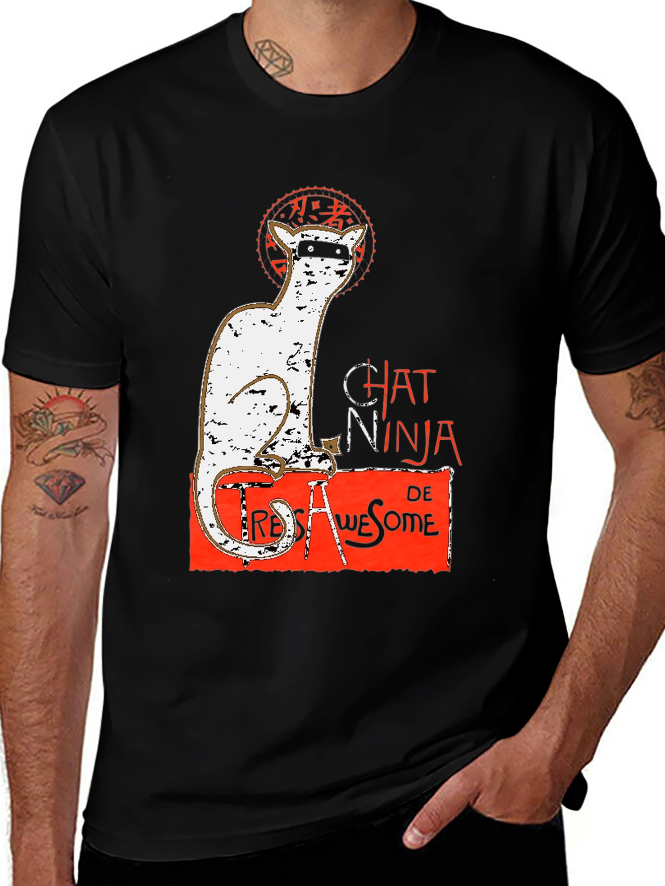 Variant 3 of Chat Ninja T-Shirt
