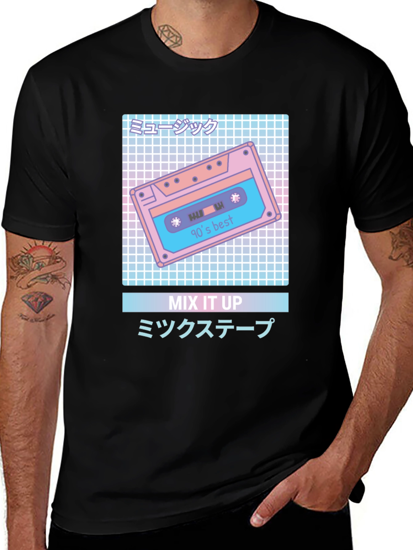Variant 15 of Retro 90's Cassette Mix T-Shirt