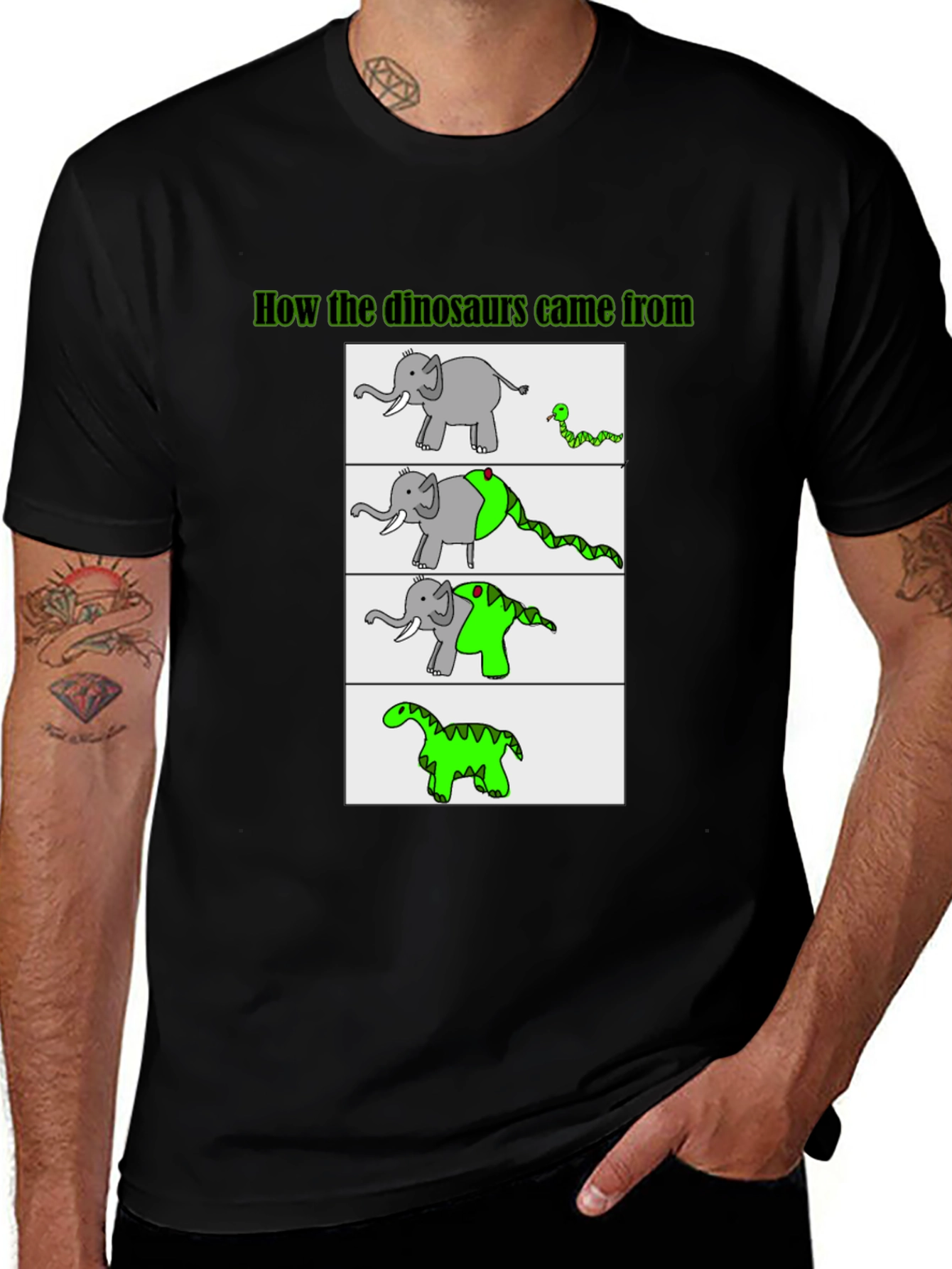 Variant 24 of Funny Dinosaur Evolution Graphic T-Shirt