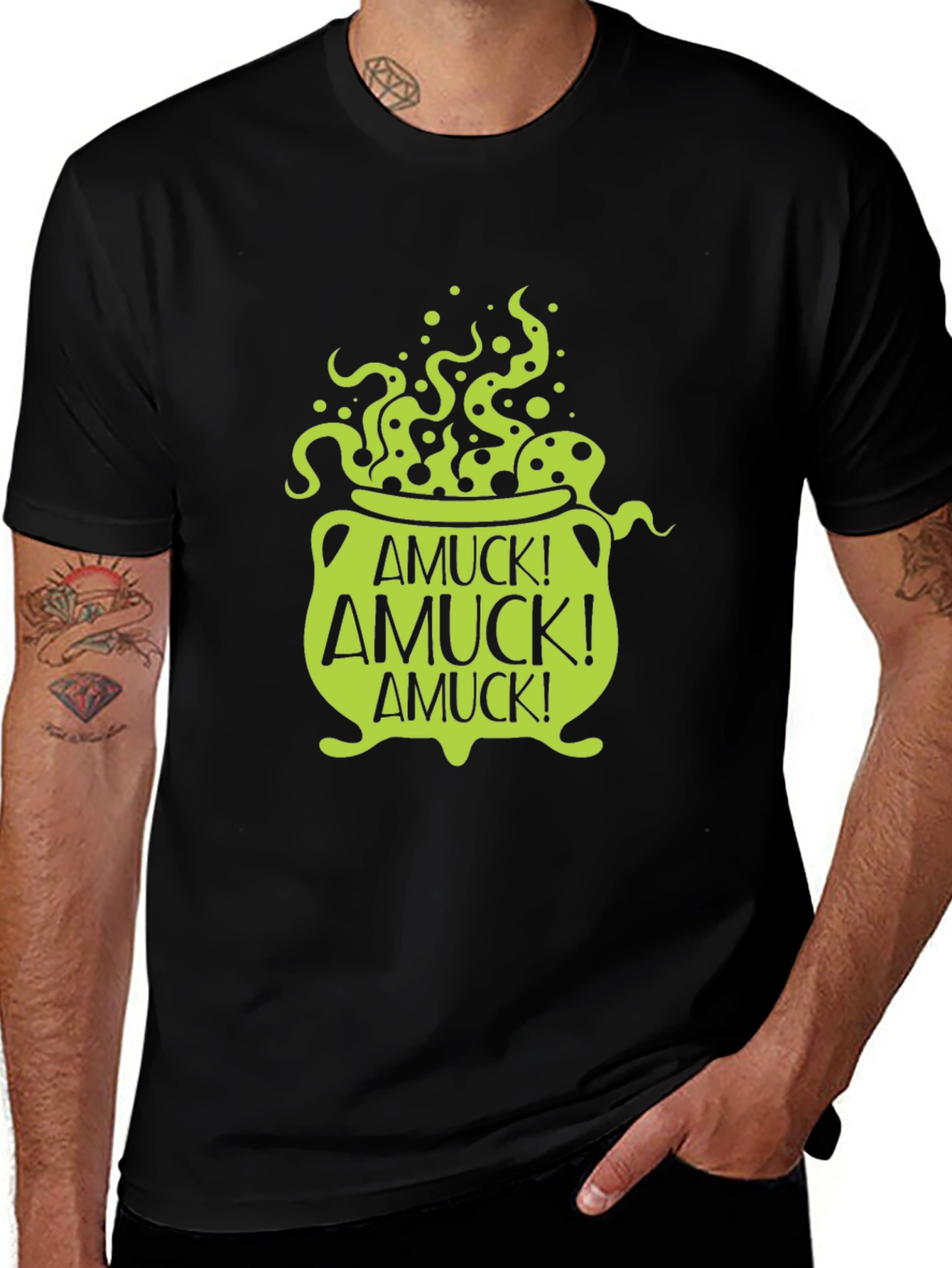 Variant 11 of Amuck! Cauldron Graphic T-Shirt - Halloween Ready!