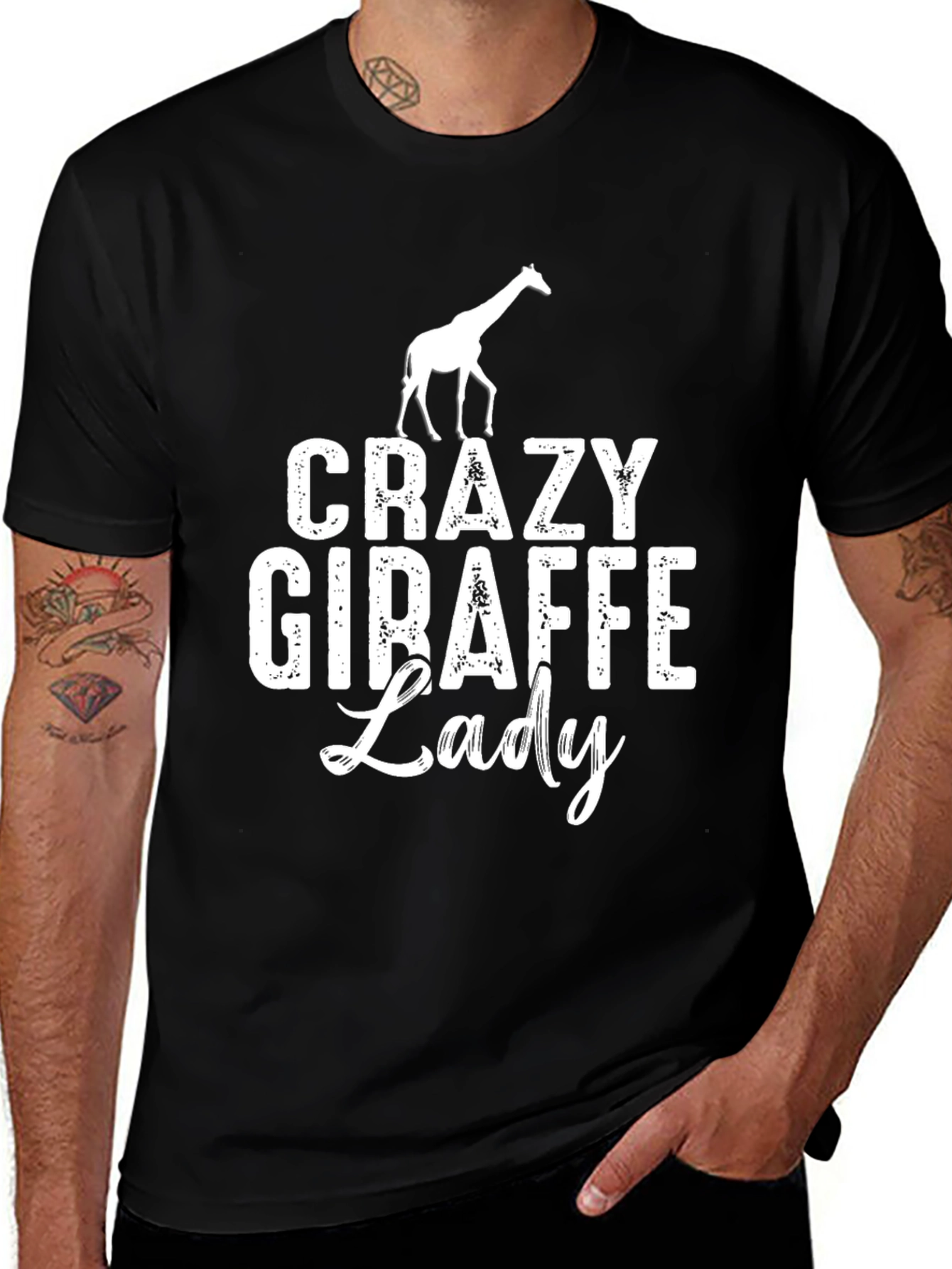 Variant 21 of Crazy Giraffe Lady T-Shirt