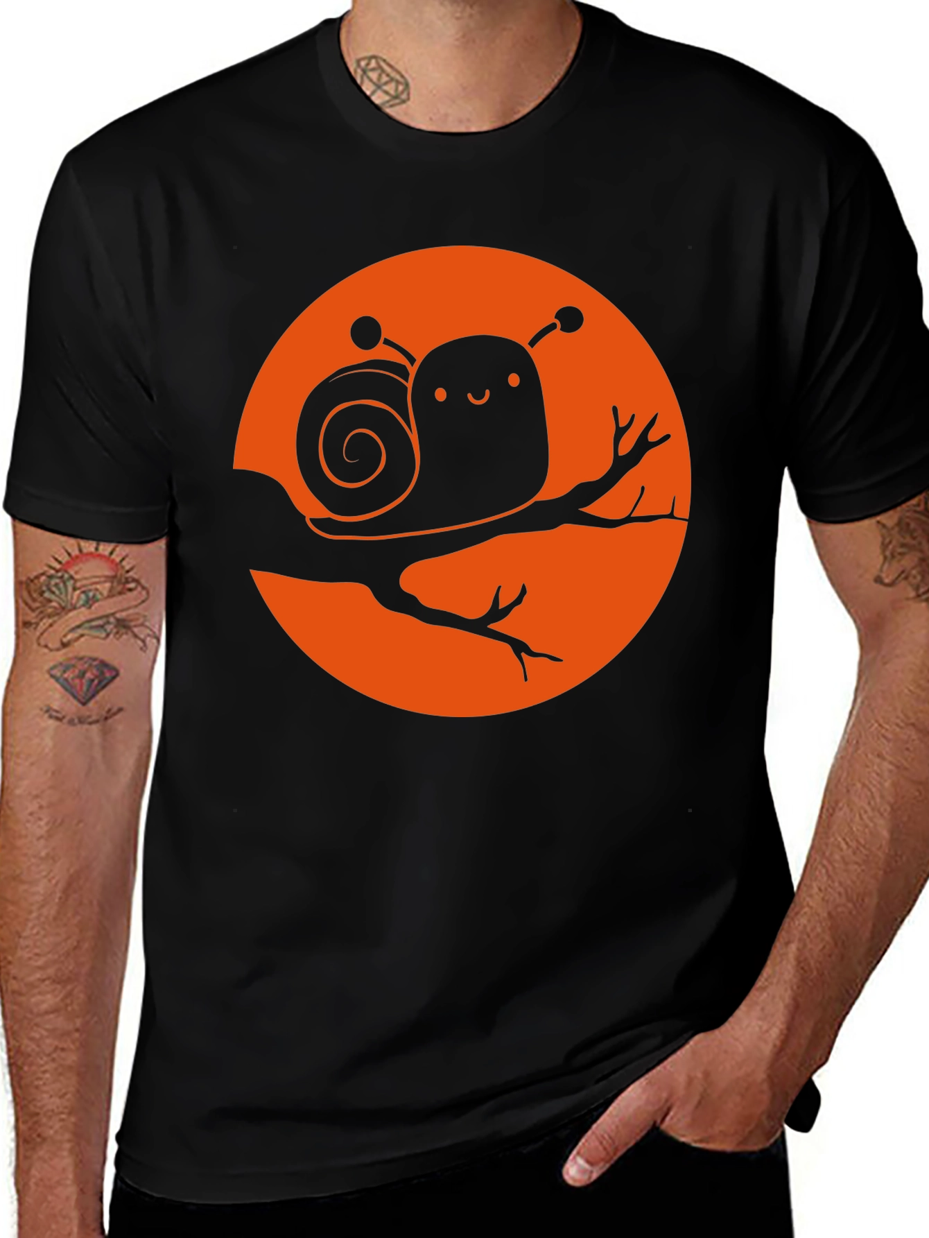 Variant 13 of Cute Snail Graphic Tee - Unique Design