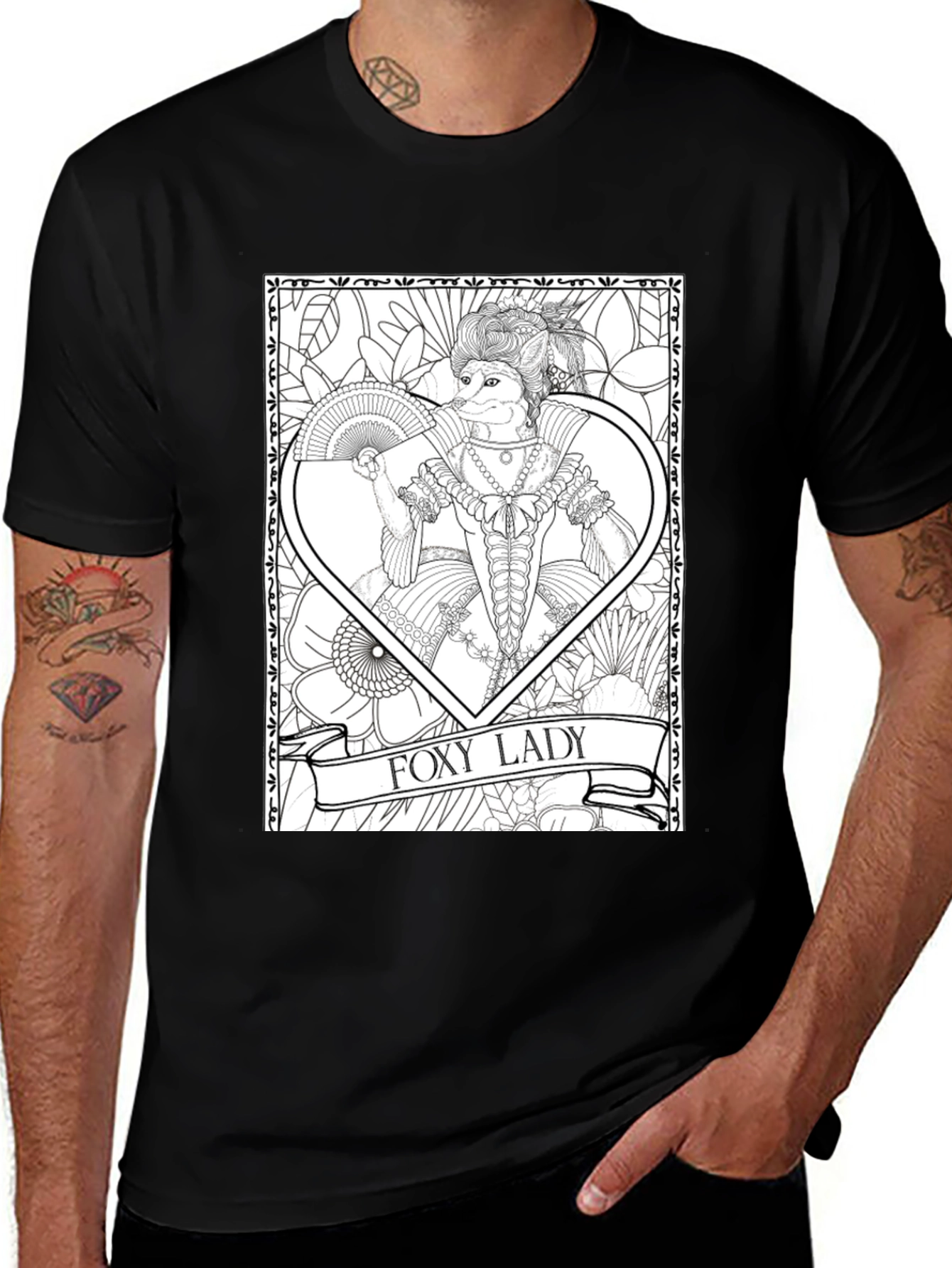 Variant 14 of Foxy Lady Graphic Tee - Black Unisex T-Shirt