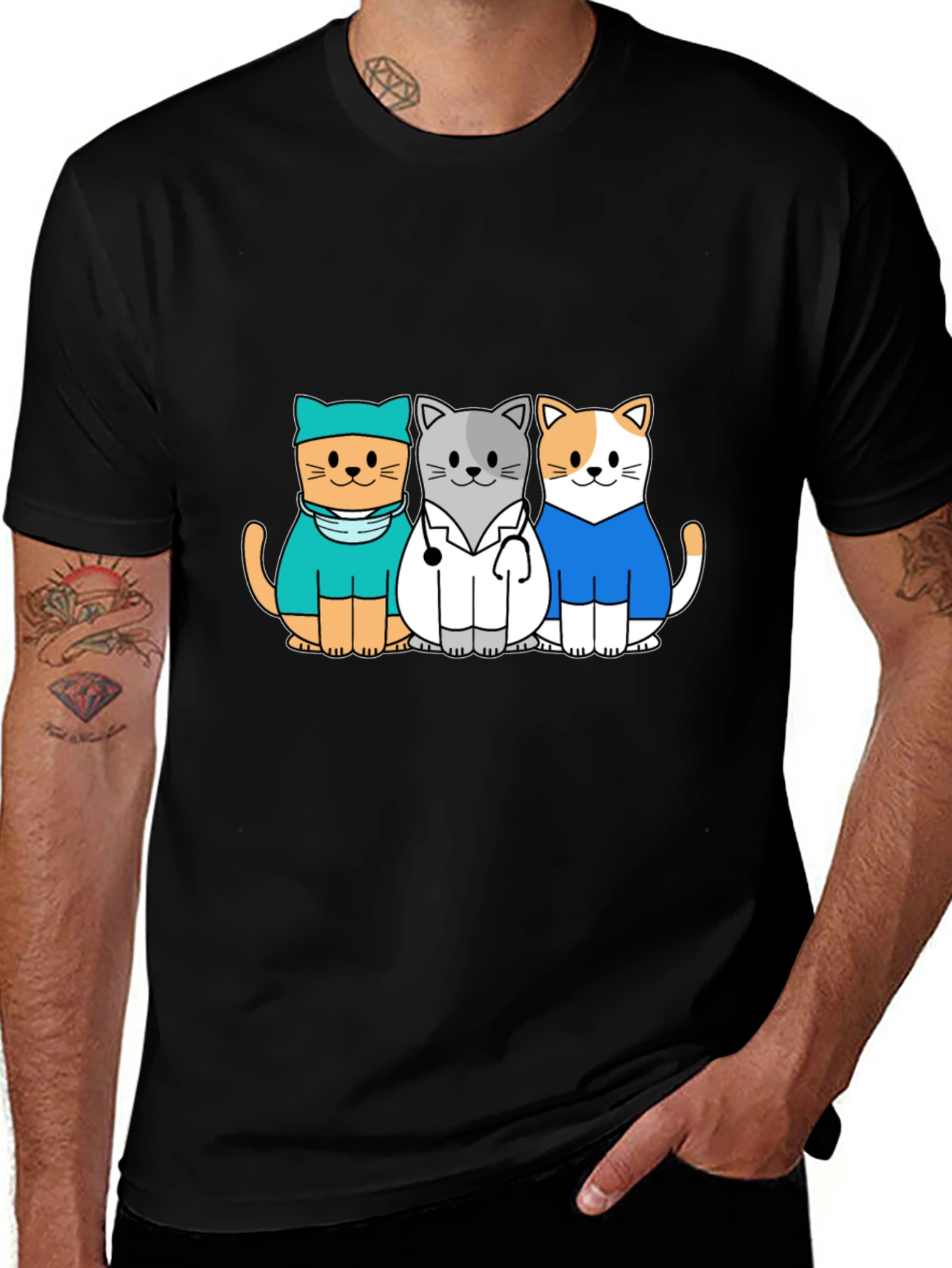 Variant 17 of Veterinarian Cat Graphic Tee