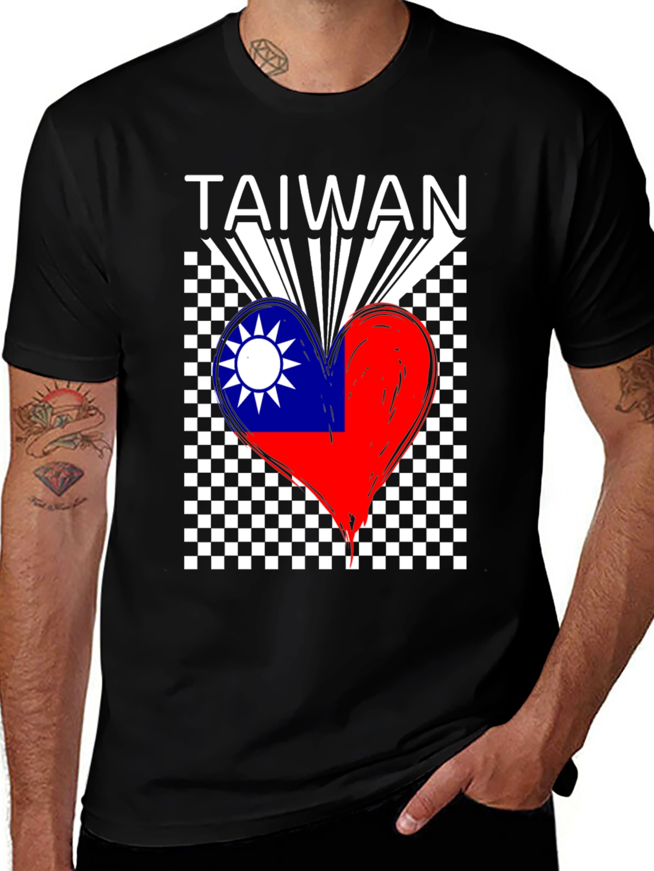Taiwan Flag Heart T-Shirt - Love Taiwan Tee