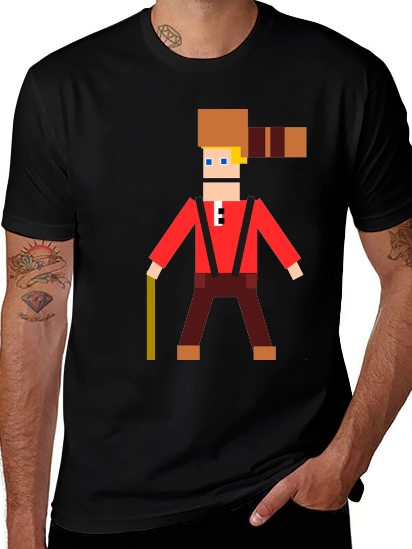 Variant 21 of Pixel Lumberjack Graphic T-Shirt